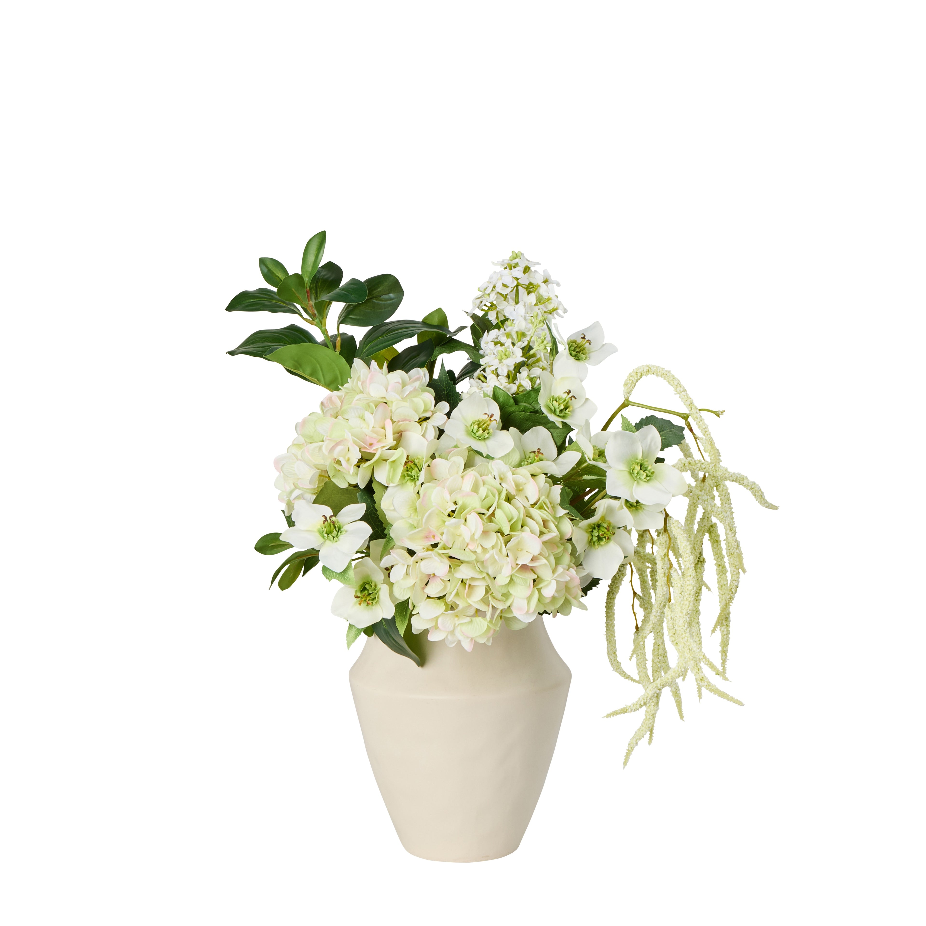 Faux Helleborus Hydrangea Bouquet | Cream - 88cm