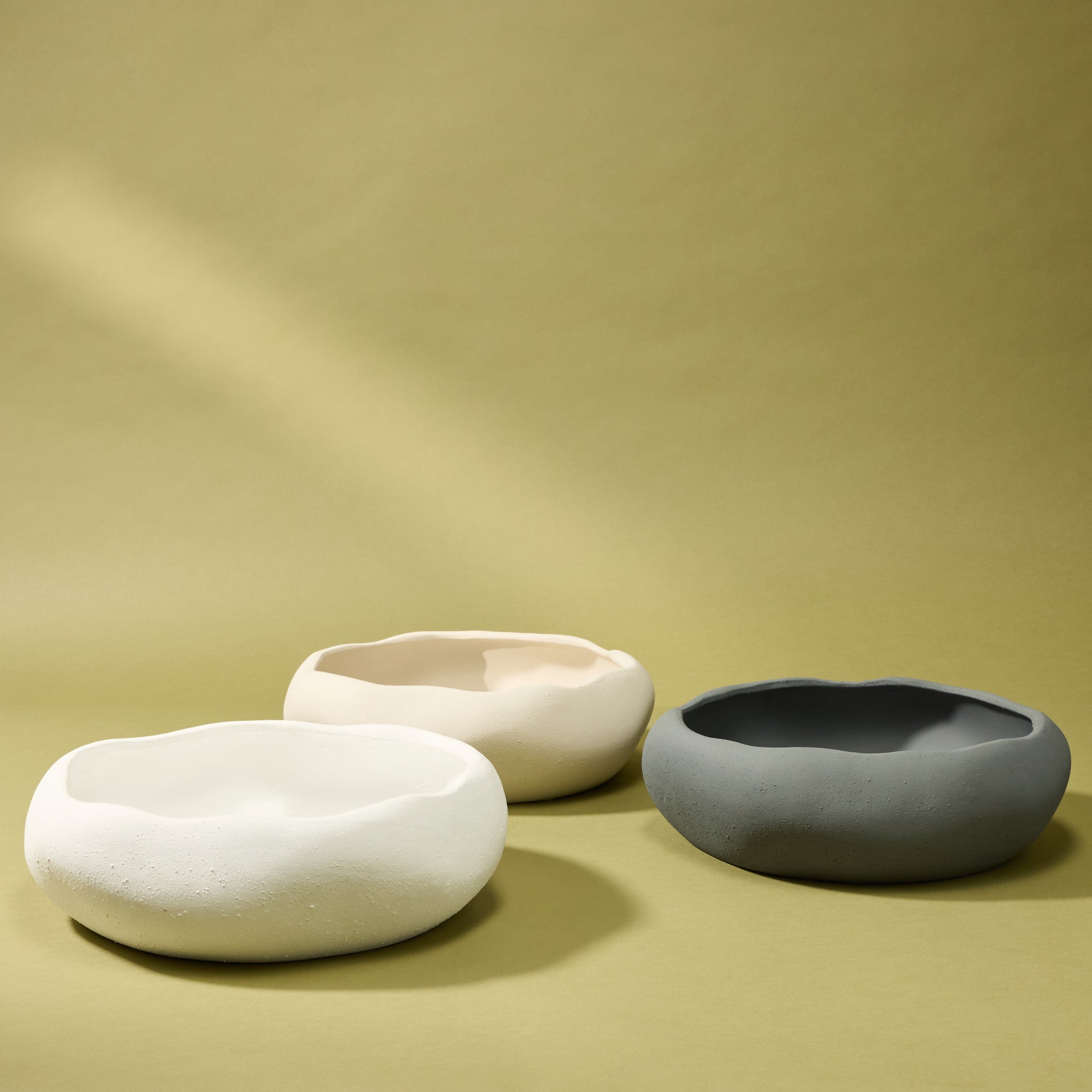 Lyon Organic Bowl Planter | Grey - 30cm