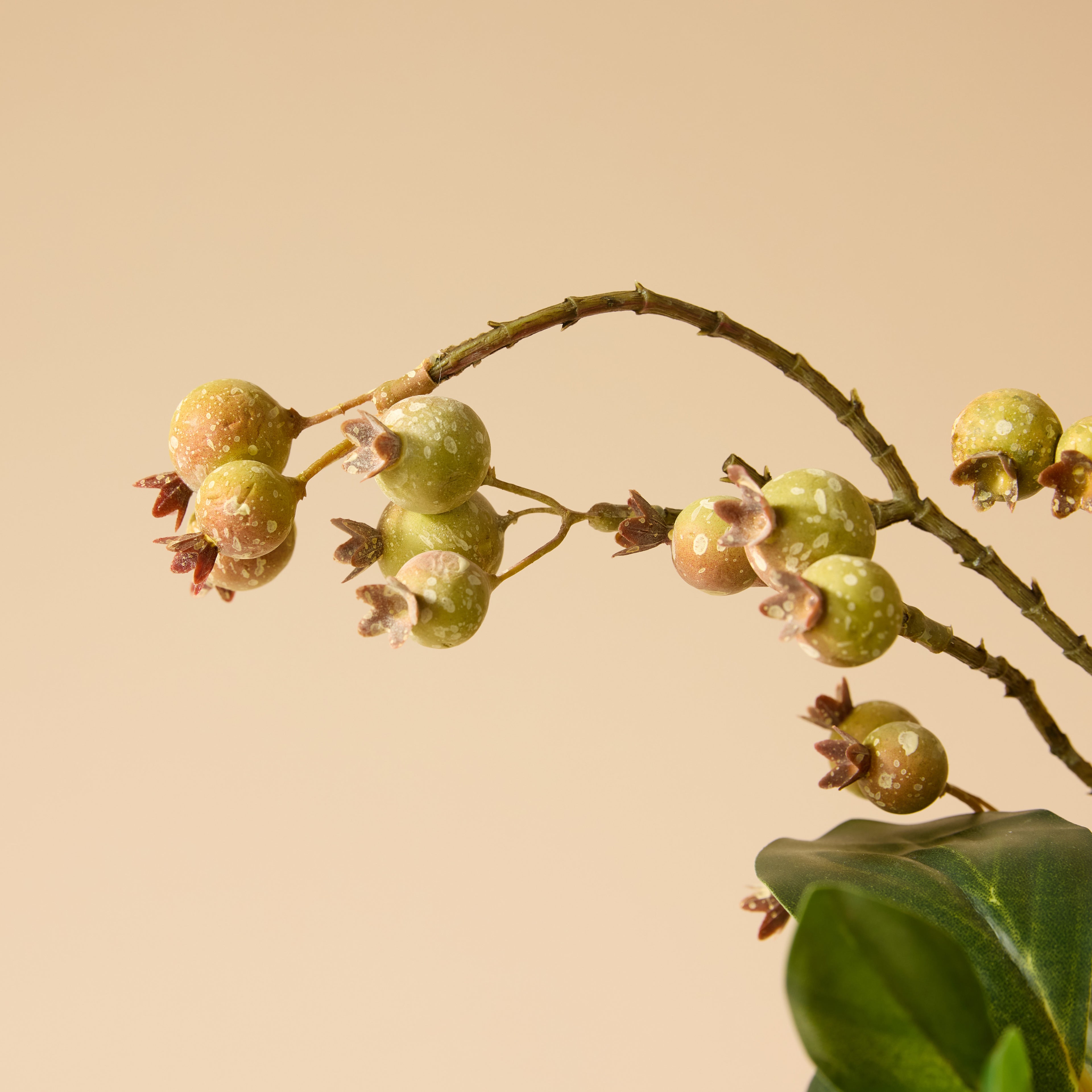Faux Chrysanthemum Berry Arrangement - Classic Bowl | Light Pink - 56cm