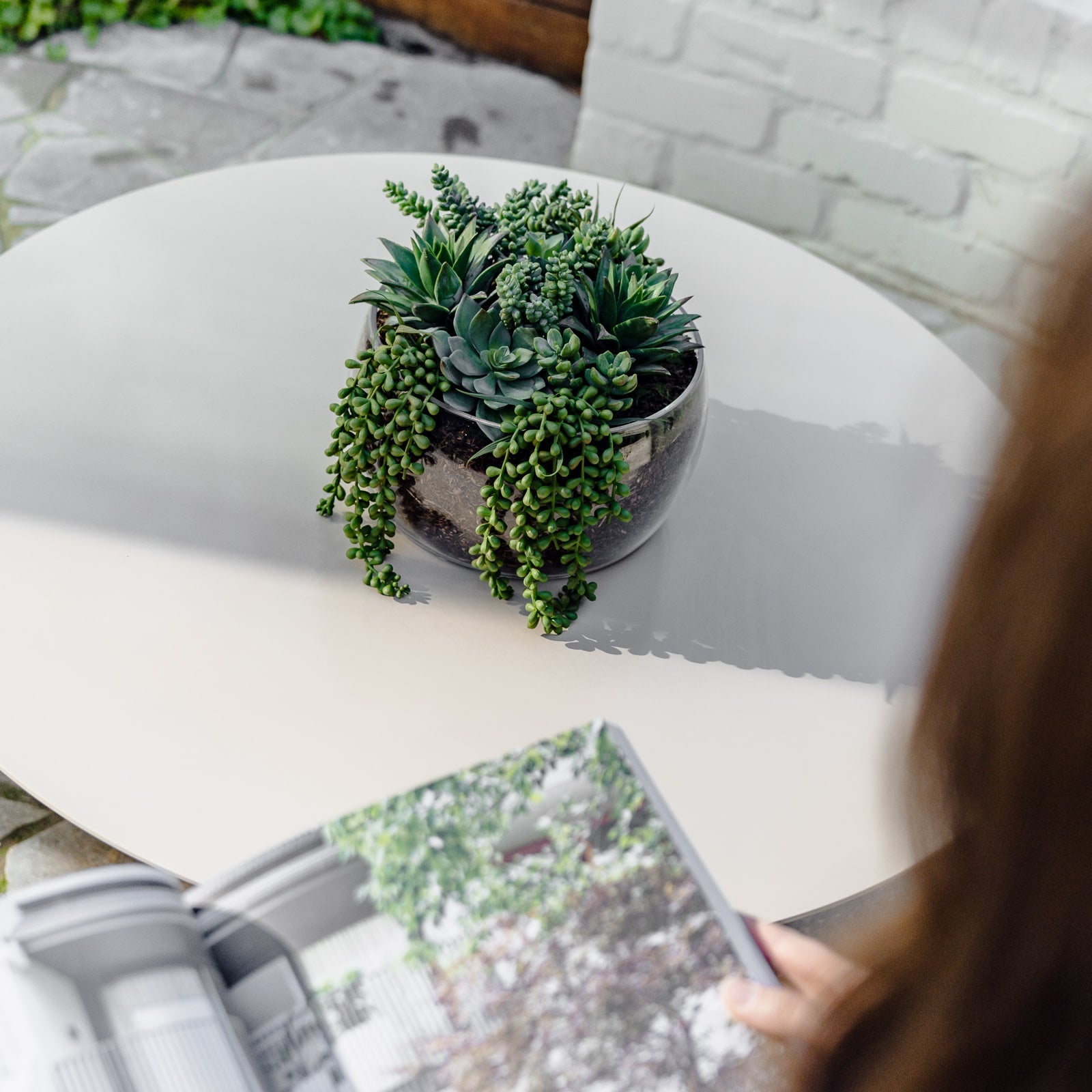 Faux Succulent Mix - Scarlett Bowl | 34cm