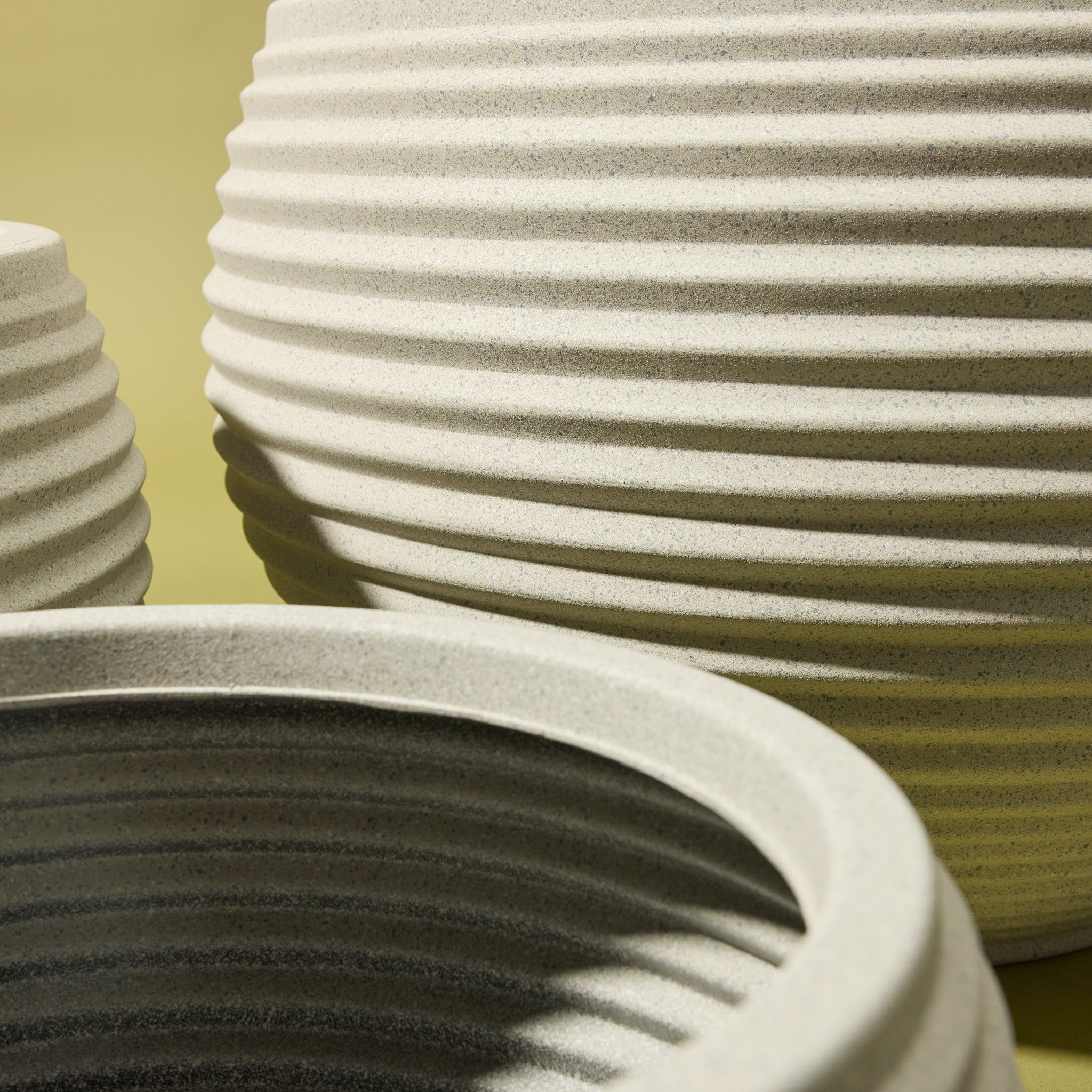 Argos Ribbed Planter - Set of 3 | Grey