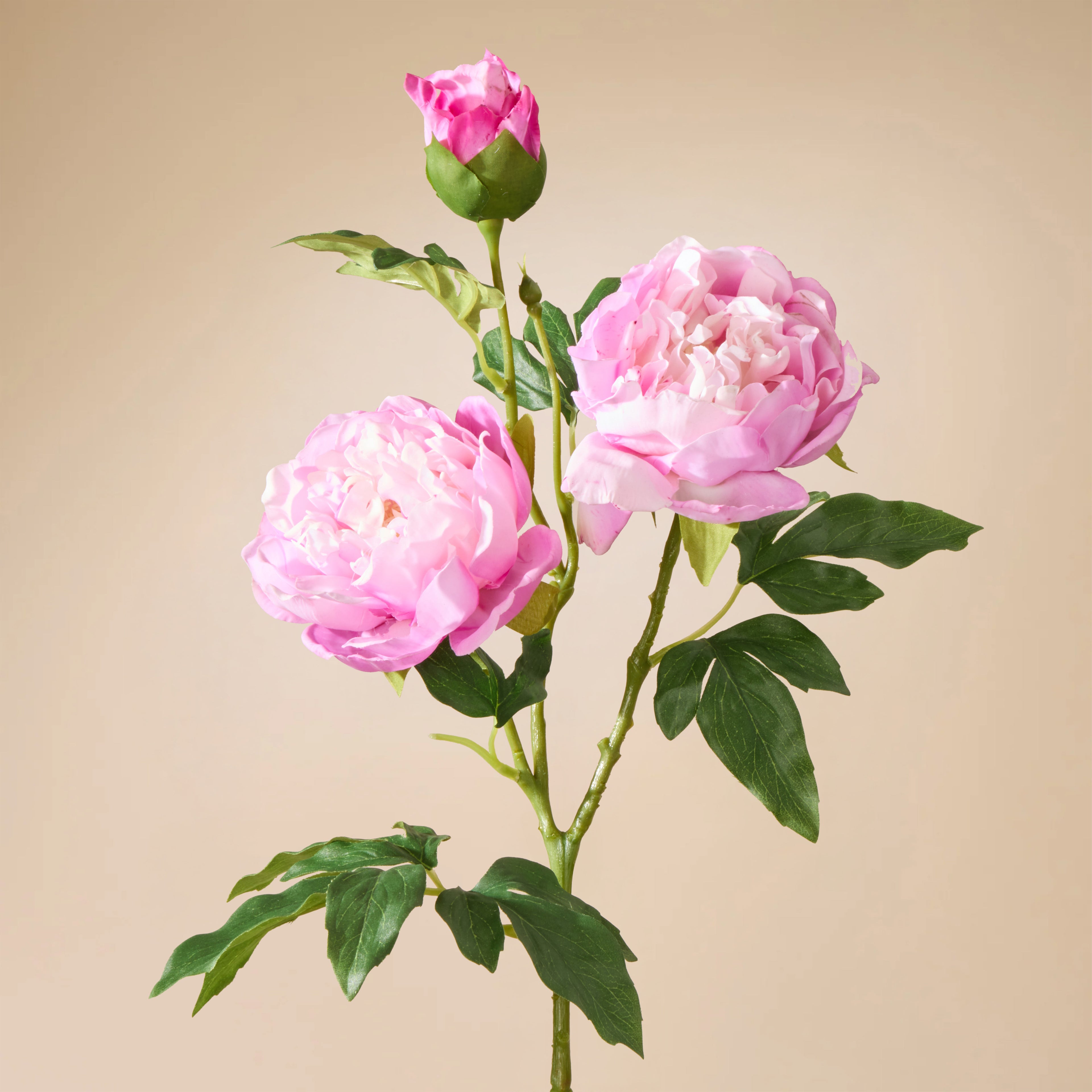 Faux Peony Spray Real Touch | Purple - 72cm