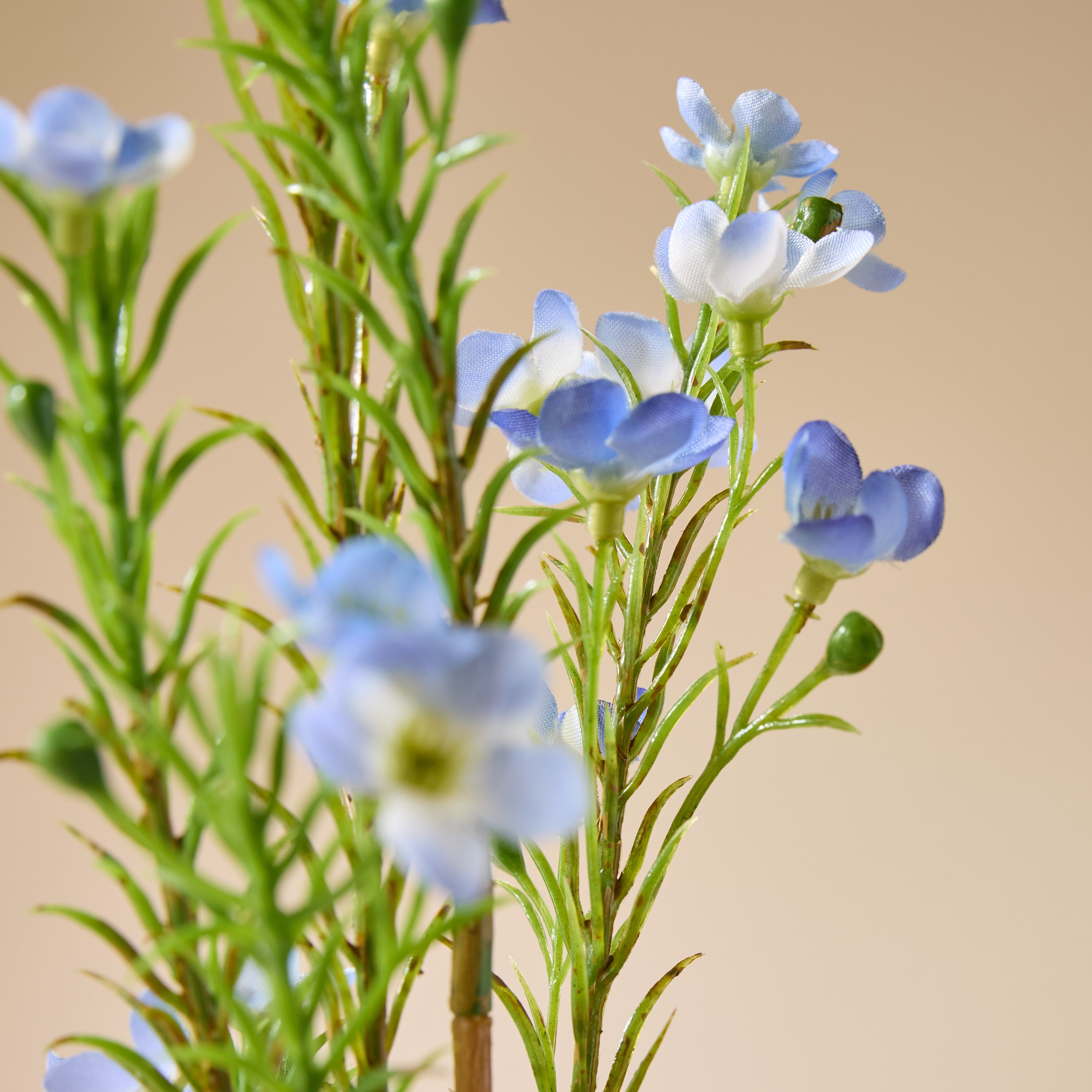 Faux Wax Flower Spray | Blue - 65cm