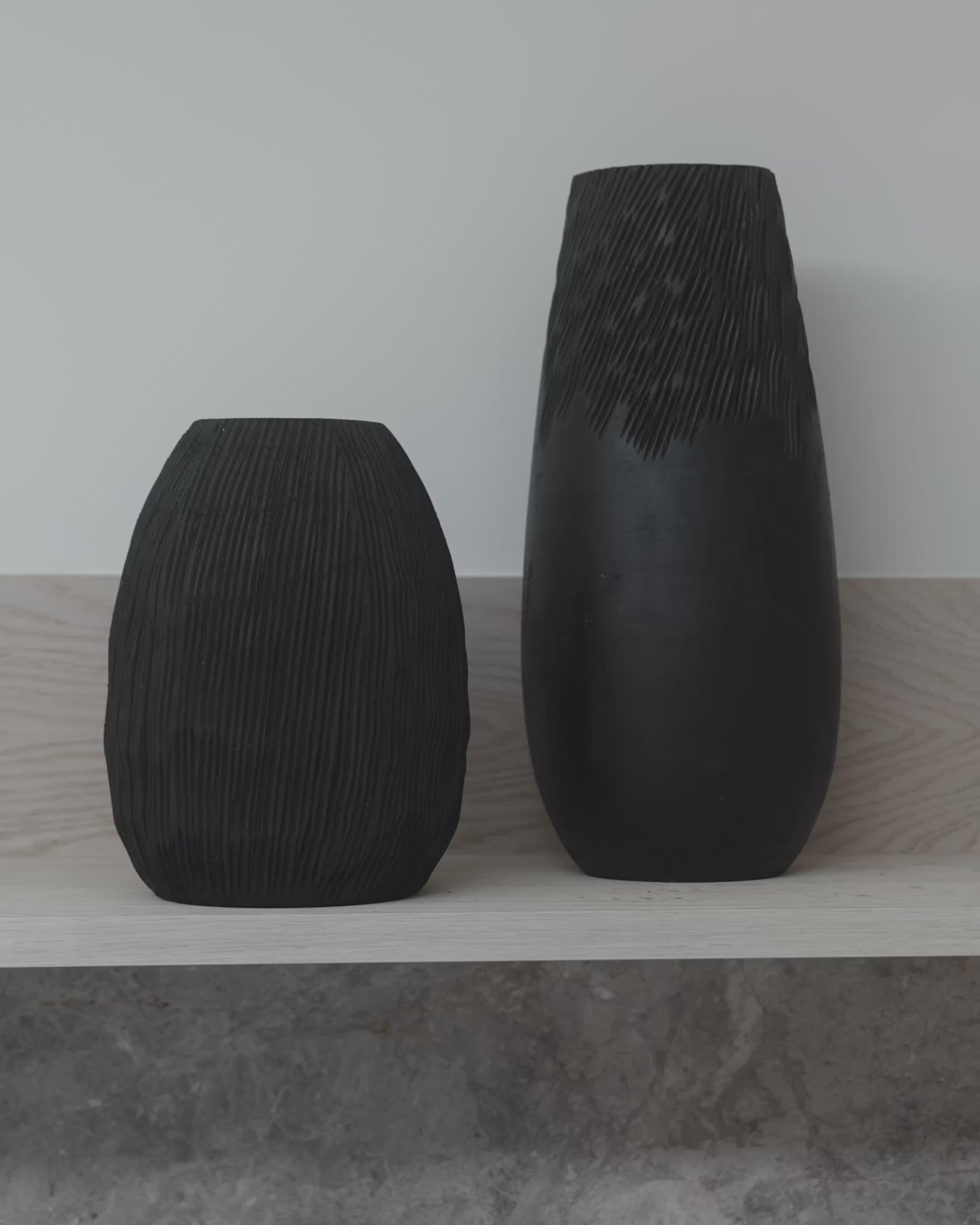 Dansk Textured Vase | Black - 41cm
