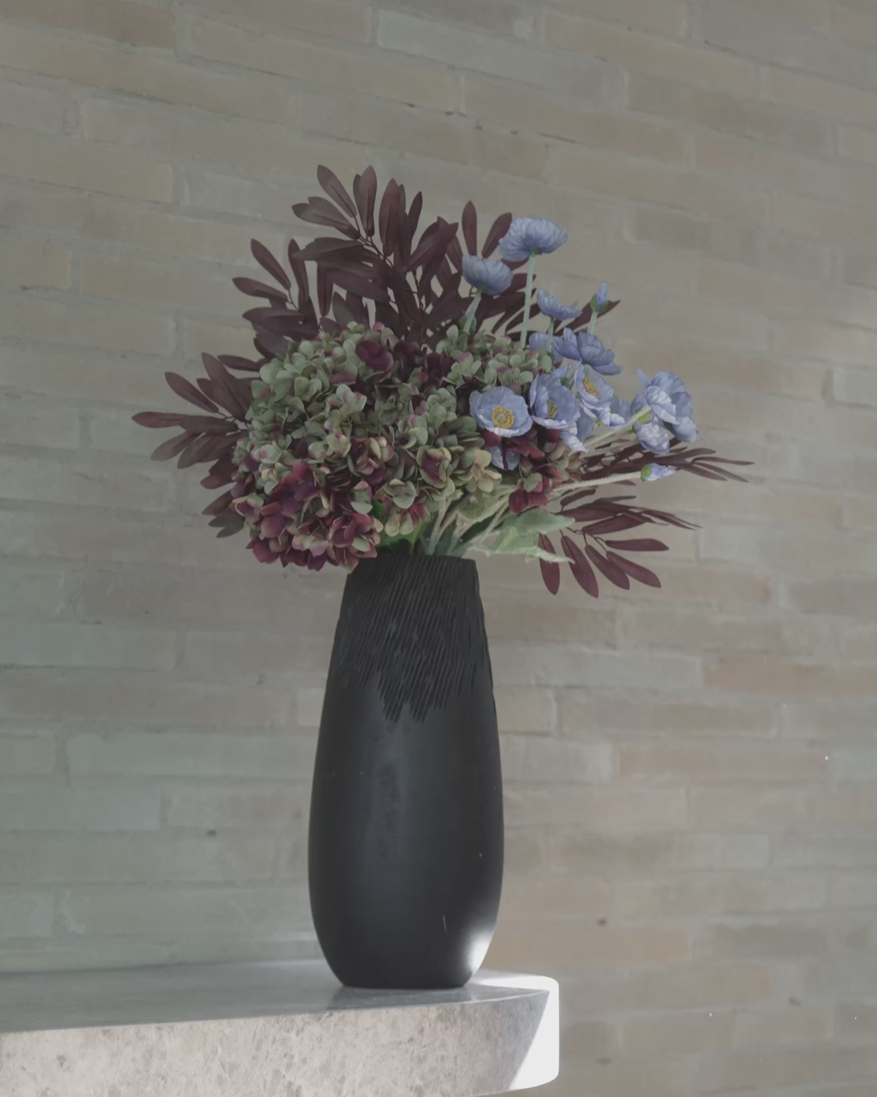 Dansk Textured Vase | Black - 41cm