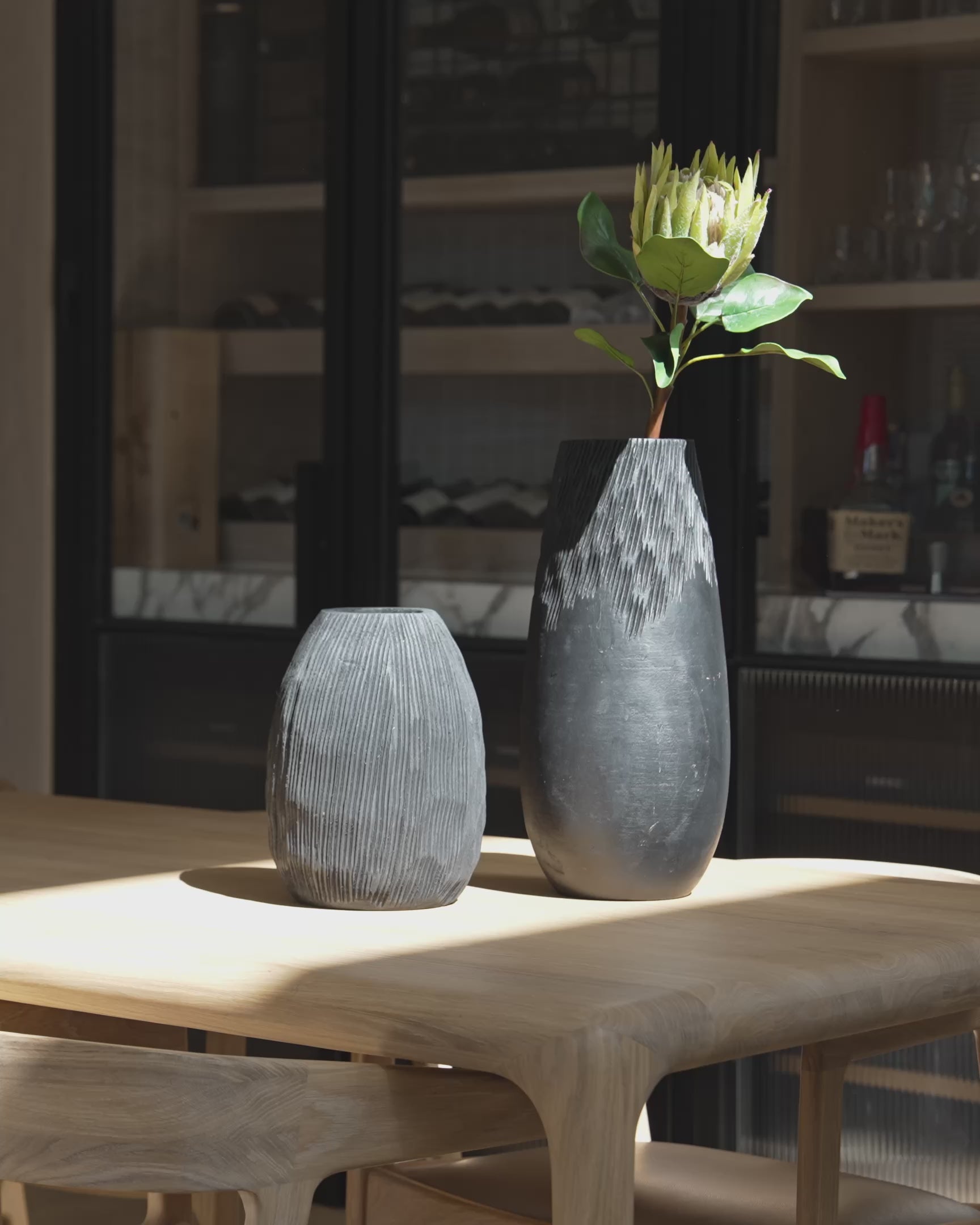 Dansk Textured Vase | Black - 41cm