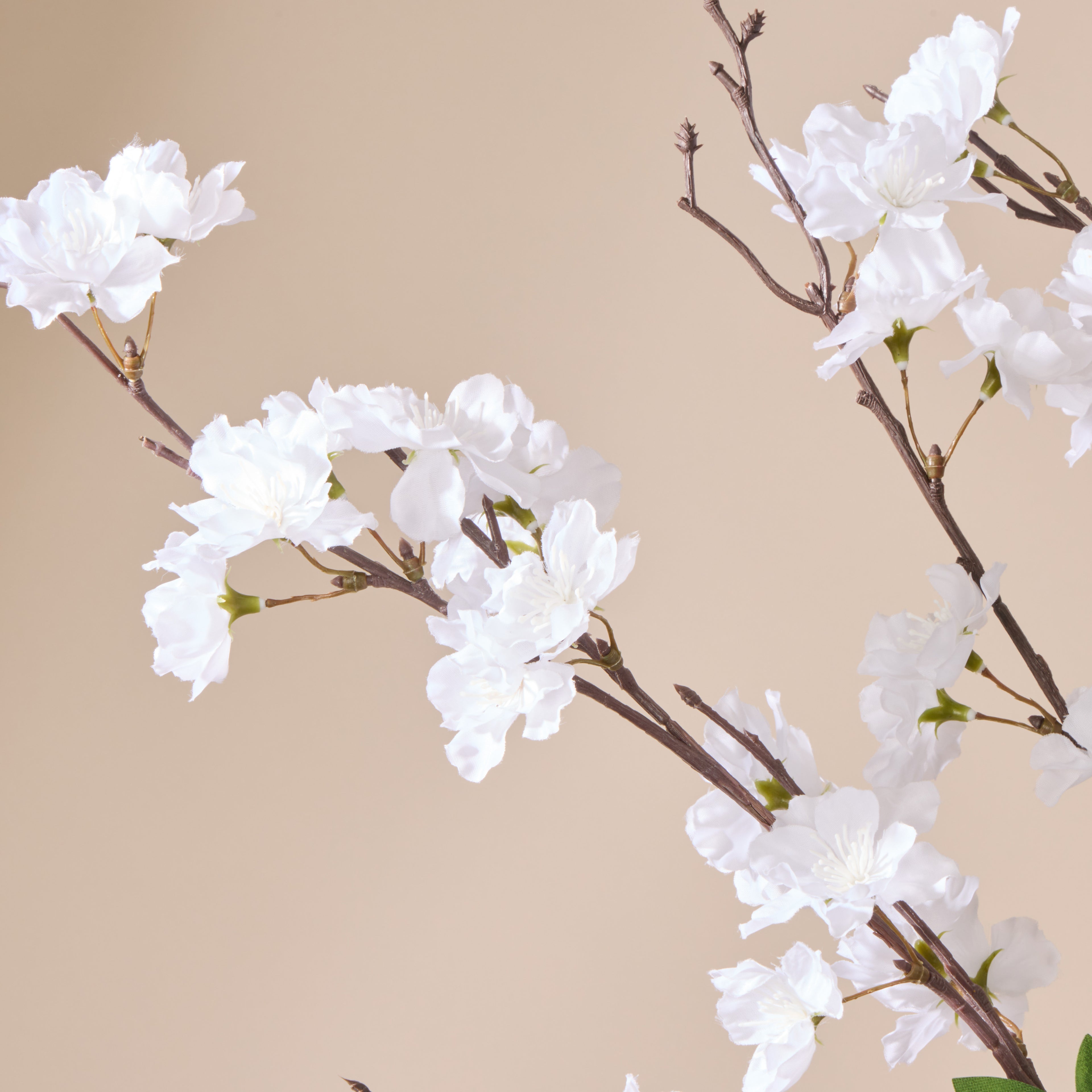 Faux Cherry Blossom Spray | White - 99cm