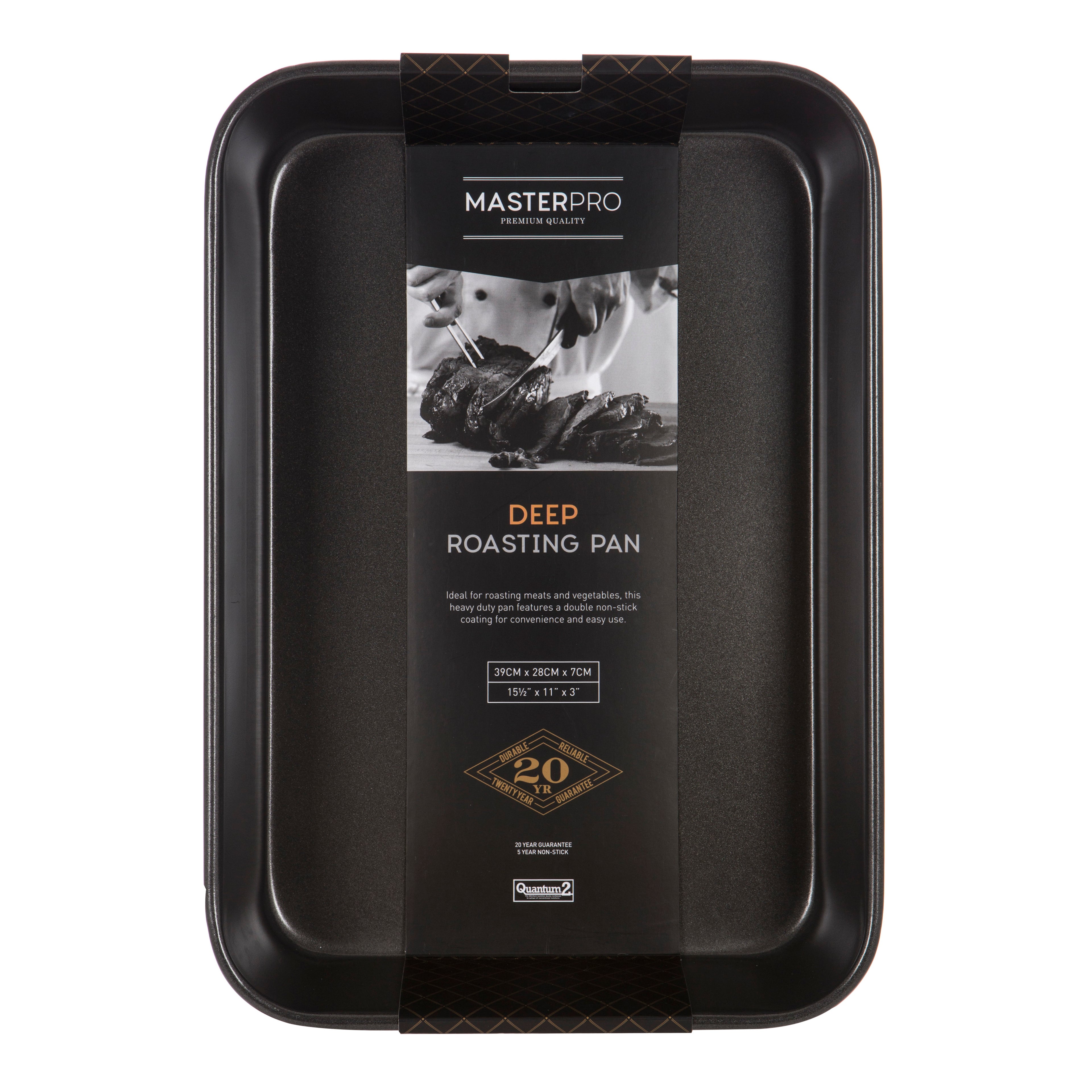 MasterPro Non-Stick Deep Roasting Pan Black