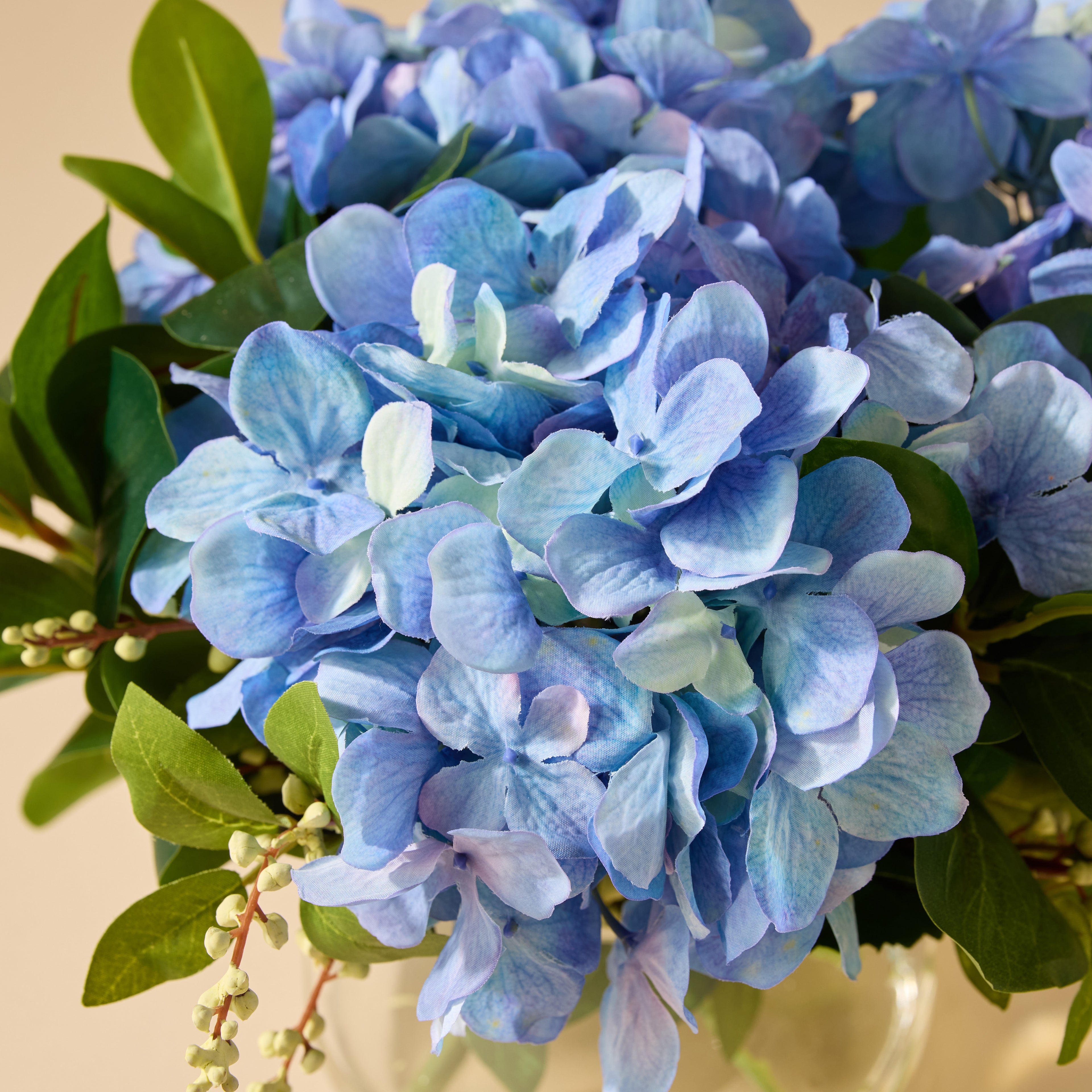 Faux Hydrangea Nite Berry - Classic Bowl | Blue - 43cm