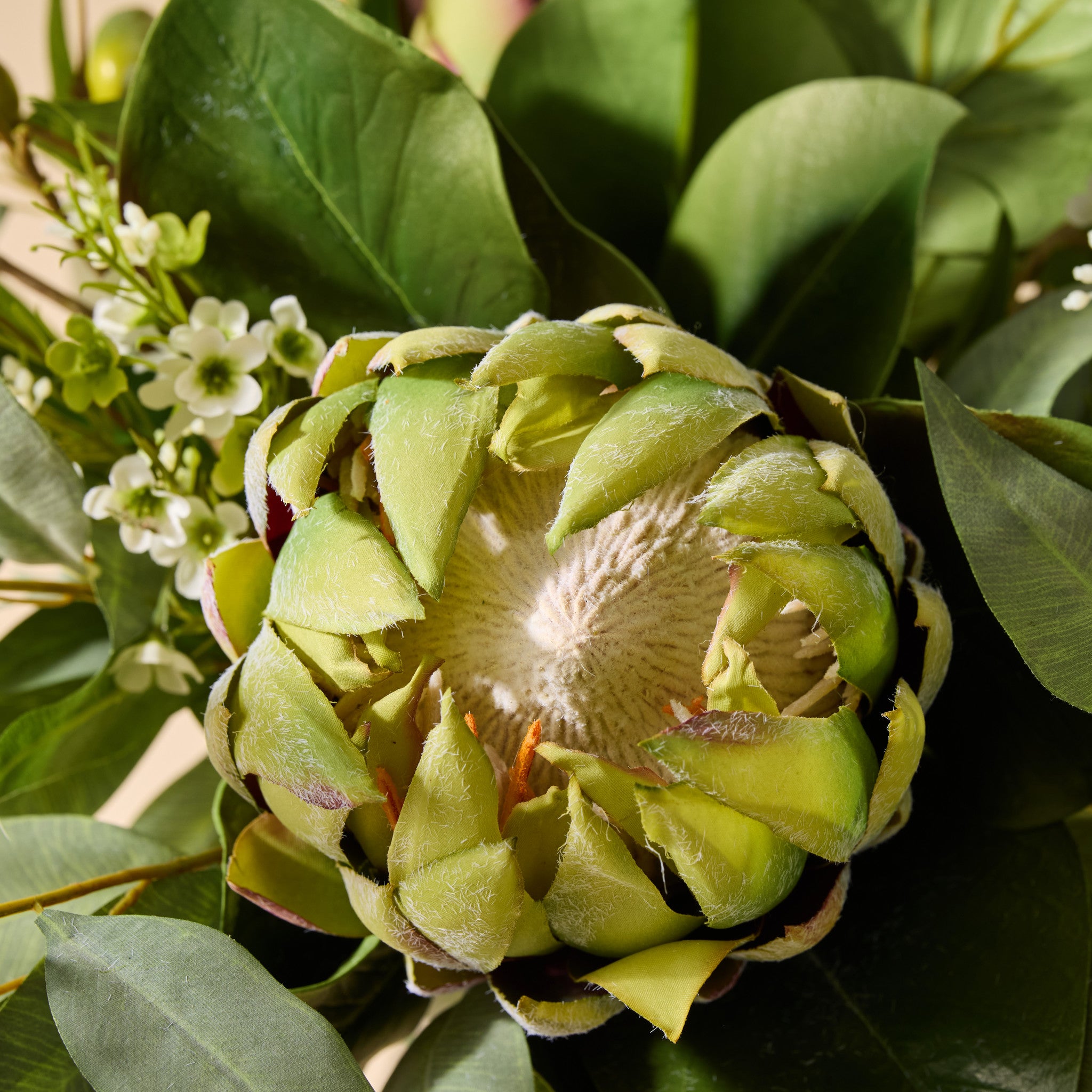 Faux Grand Protea Arrangement - Garden Vase