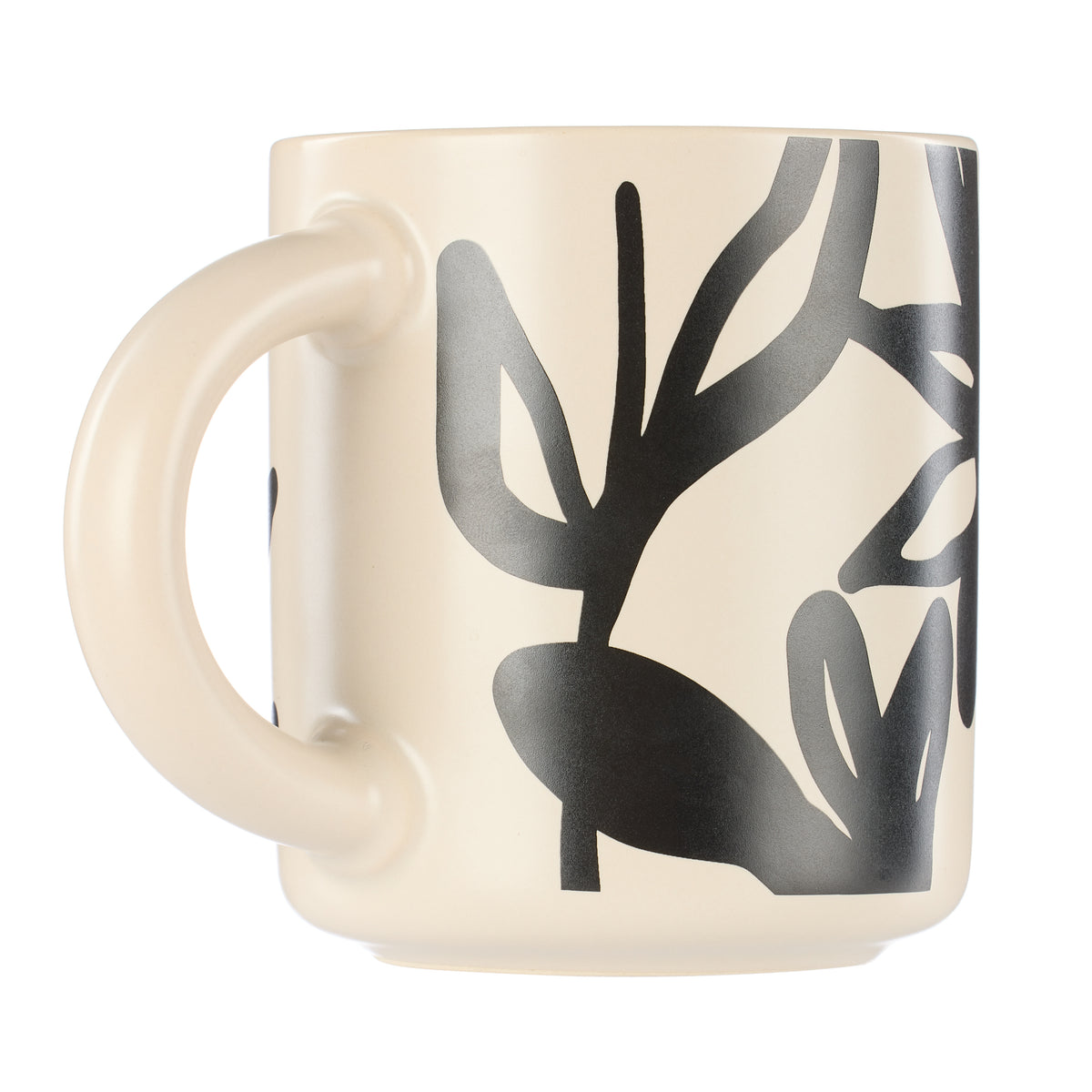 Leaf & Bean Freya Mug & Side Plate 2pcs Set Oat & Black