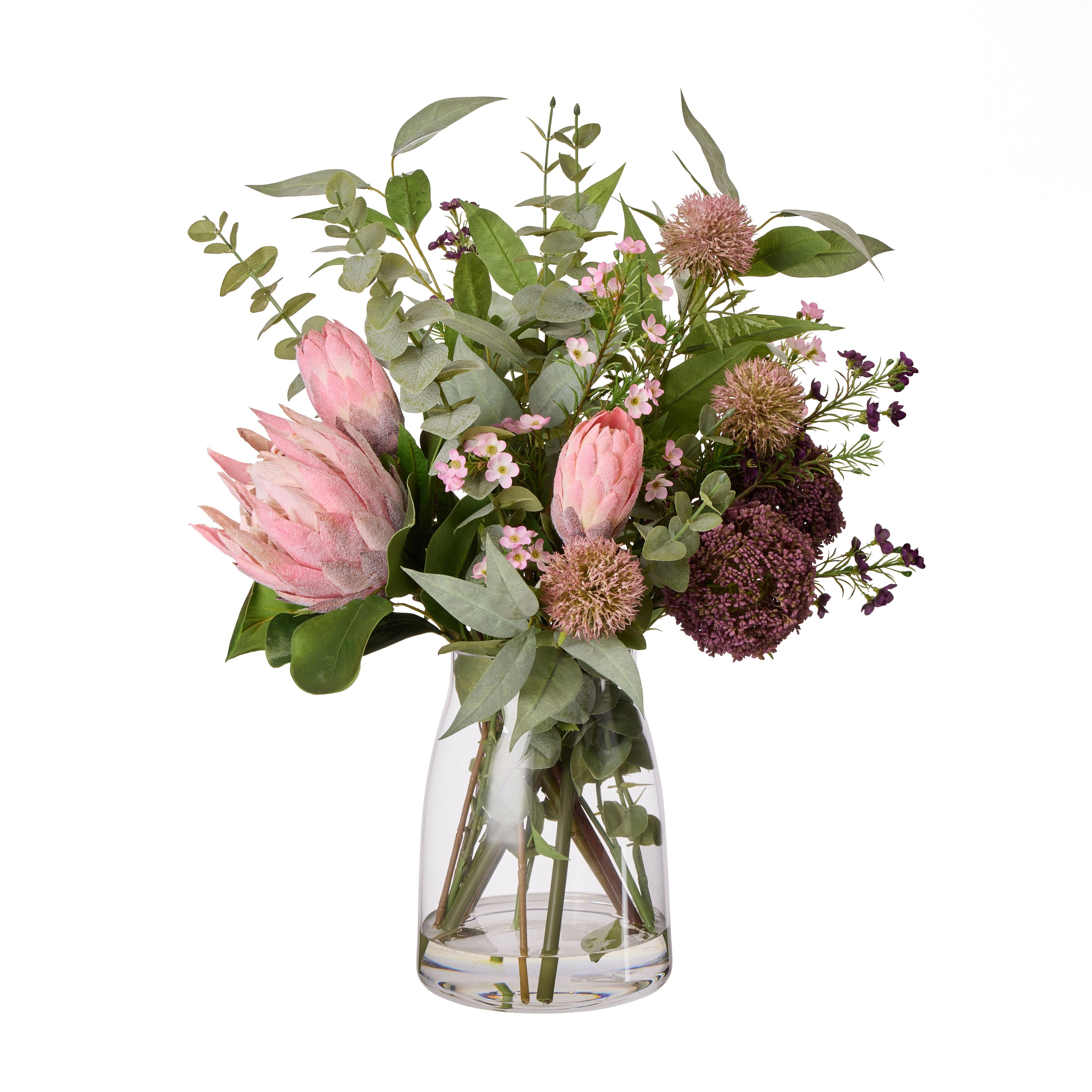 Faux Protea Allium Eucy Mix - Stella | Pink - 65cm