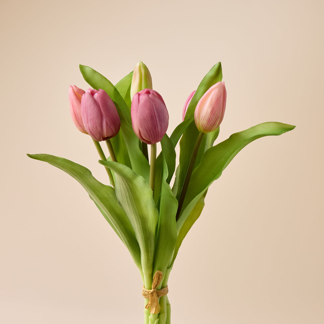 Faux Tulip Bunch | Pink - 30cm