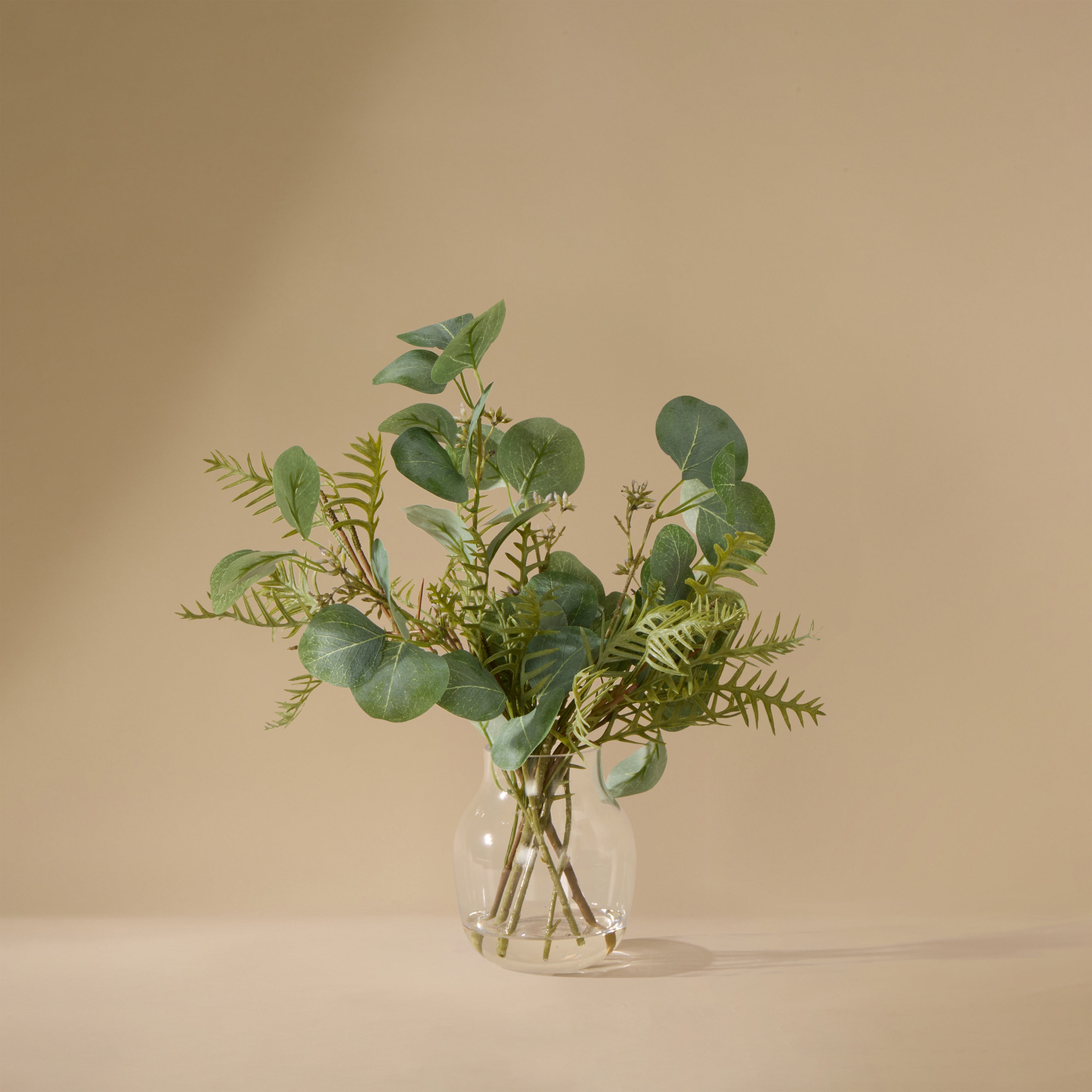 Faux Eucalyptus Pod Grevillea Mix - Adina Vase | Green - 36cm