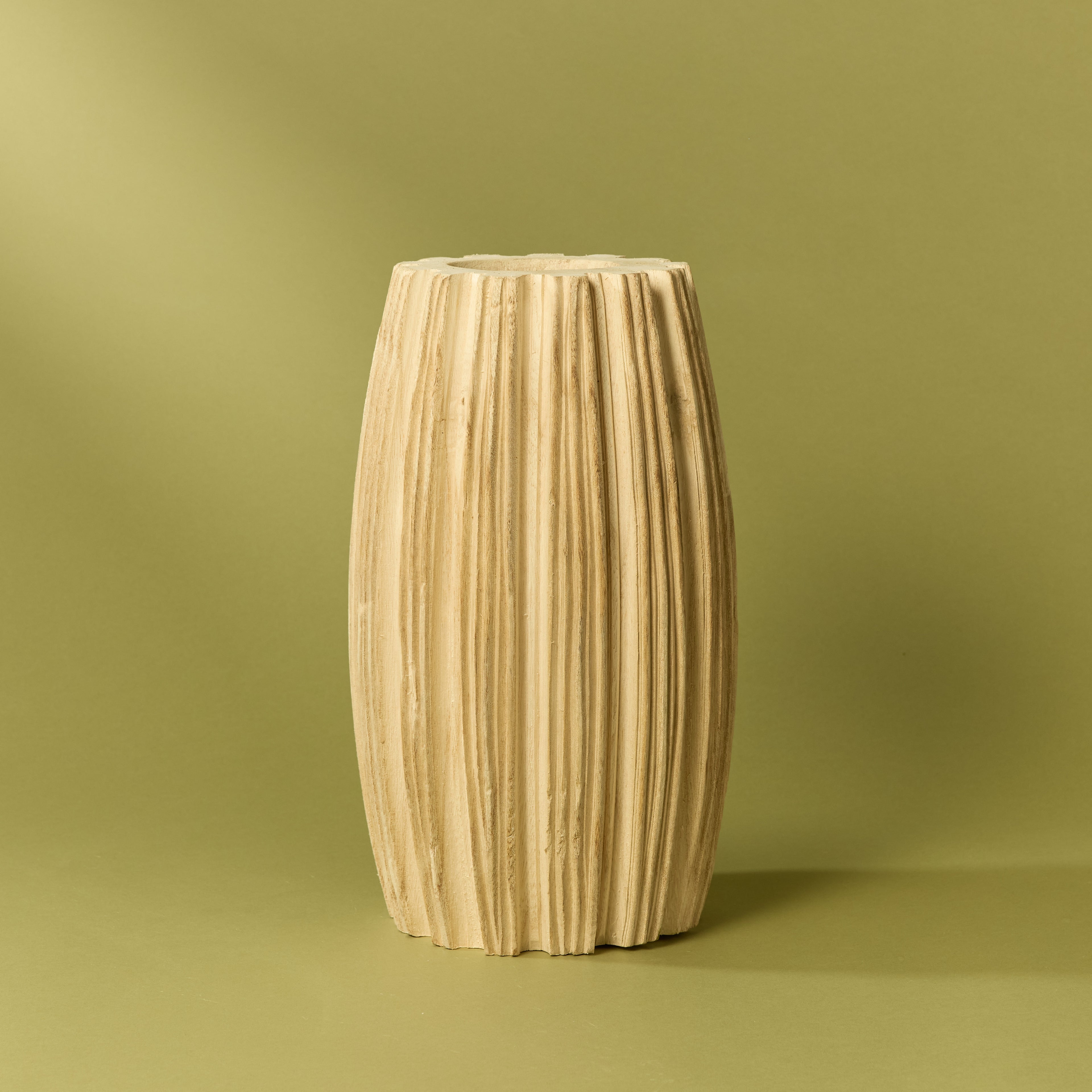 Dansk Ribbed Vase| Natural - 37cm