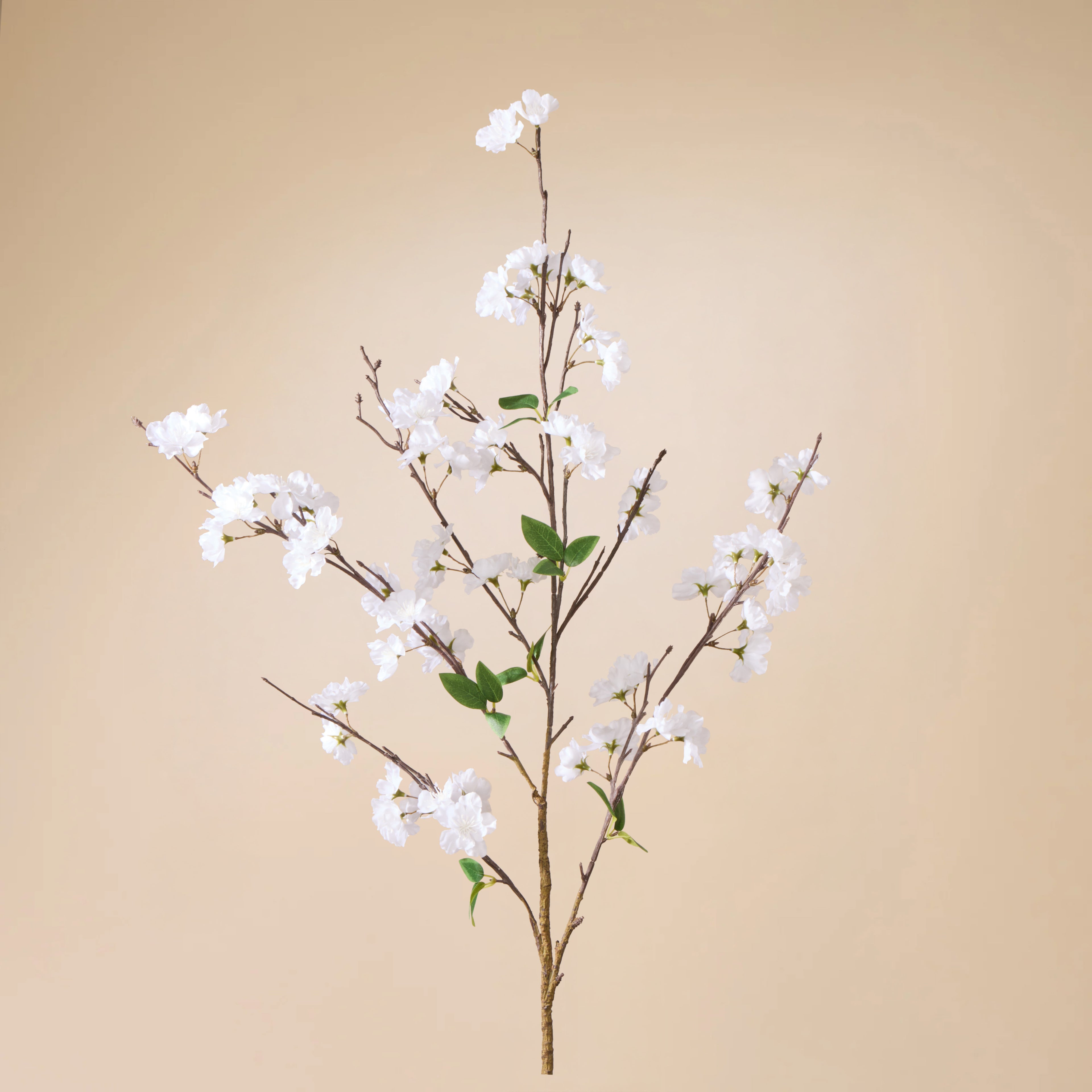 Faux Cherry Blossom Spray | White - 99cm
