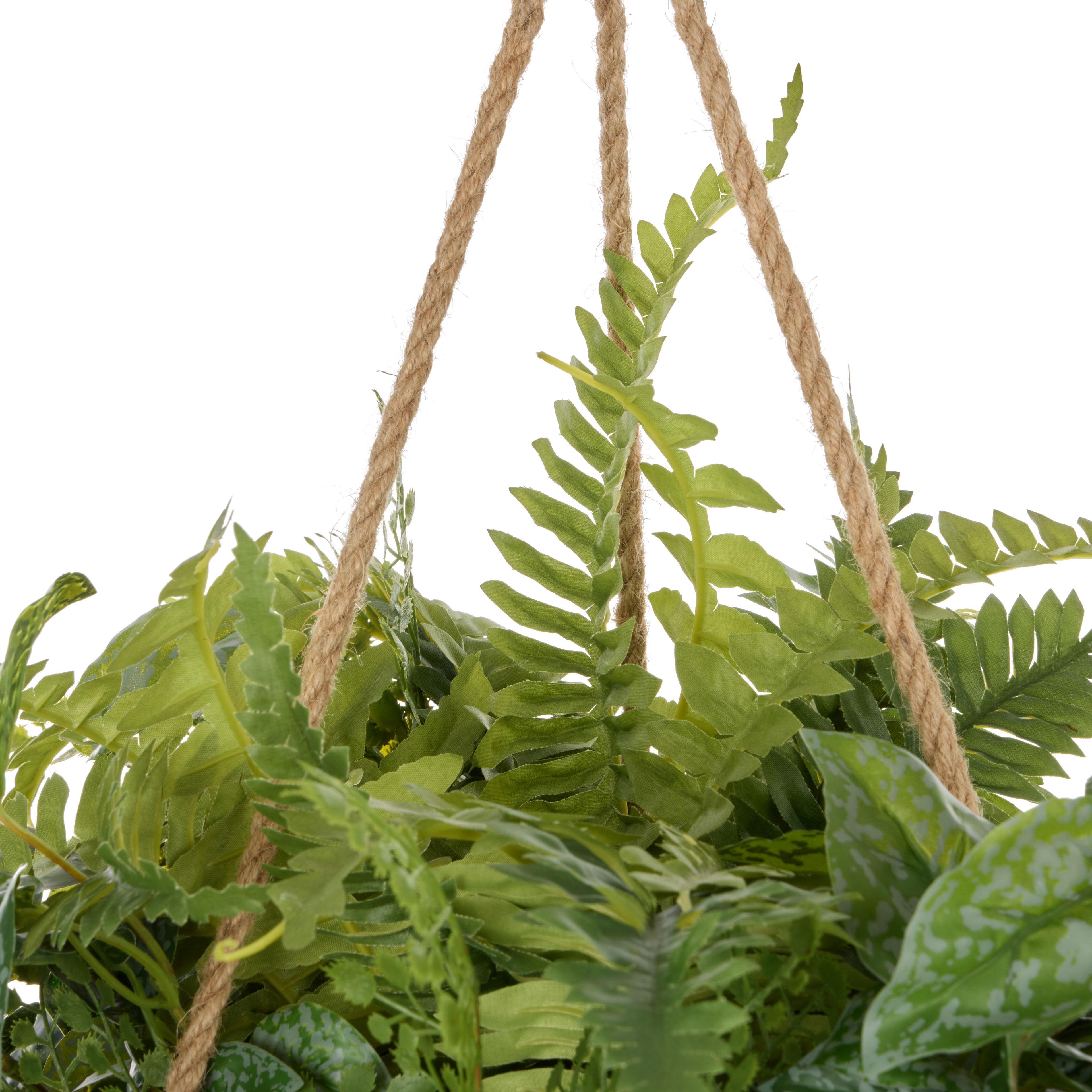 Faux Fern Garden Mix - Laos Hanging Planter | Green - 126cm