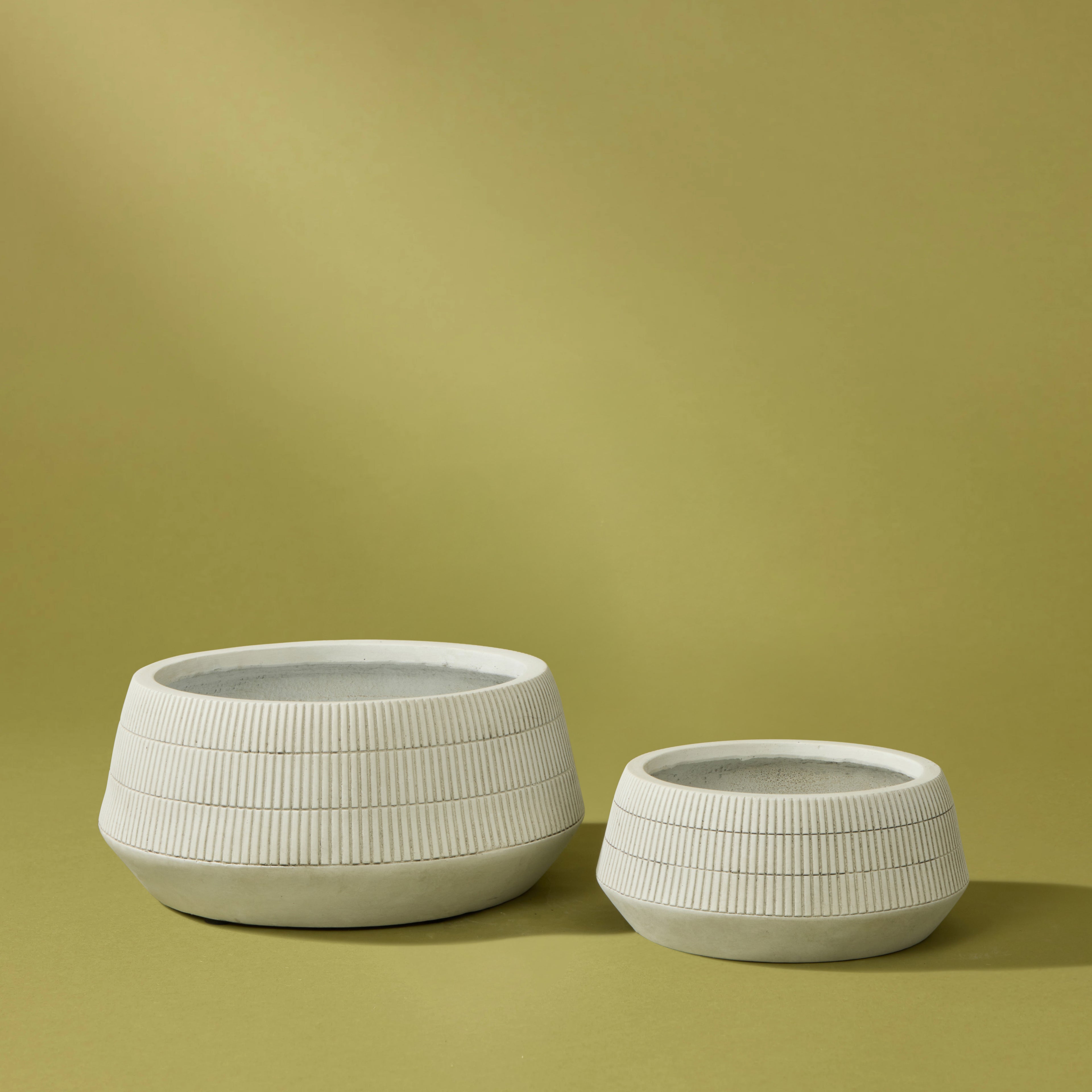 Otto Bowl Planter Set of 2 | White - 20cm