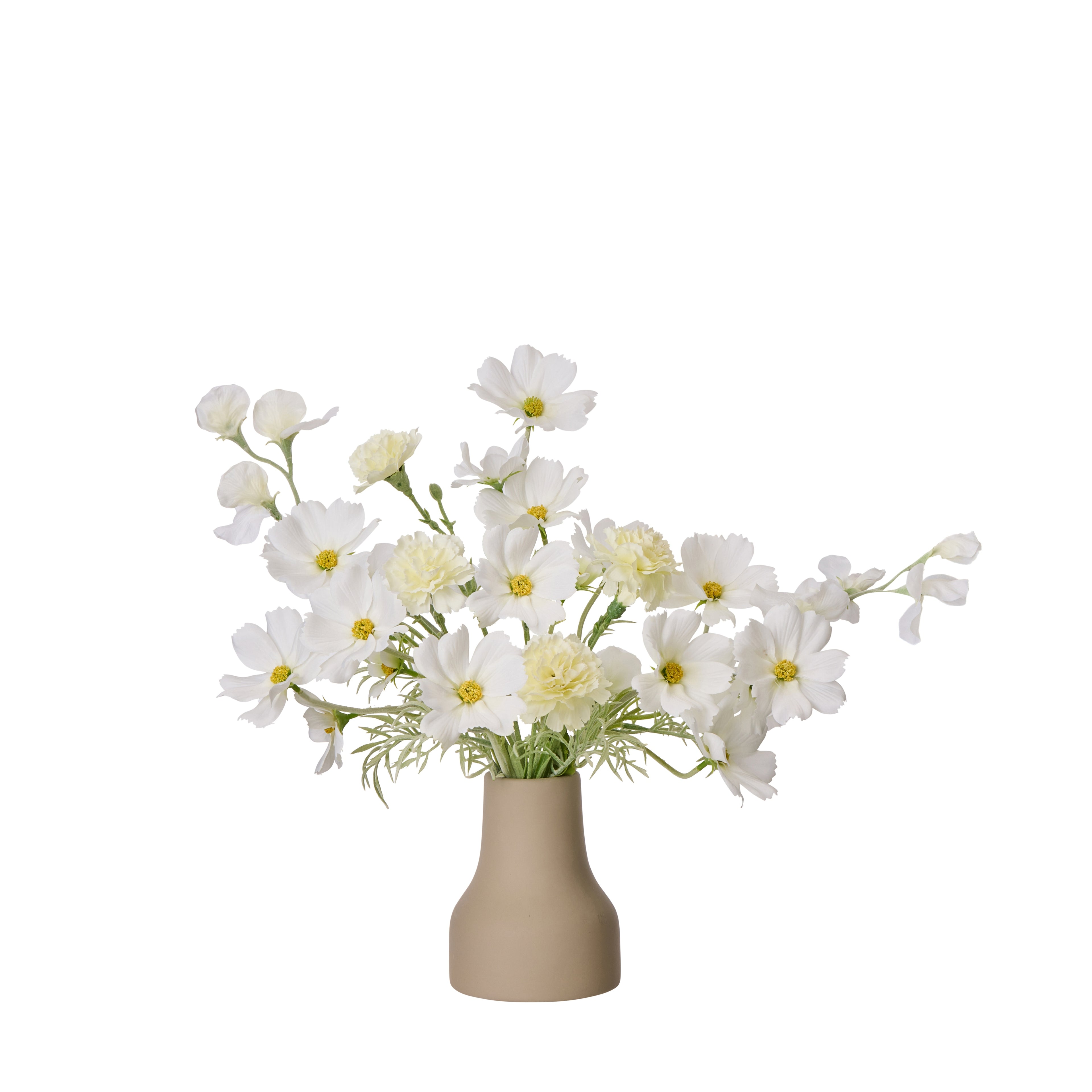 Faux Cosmos Carnation Mix - Douglas | White - 42cm