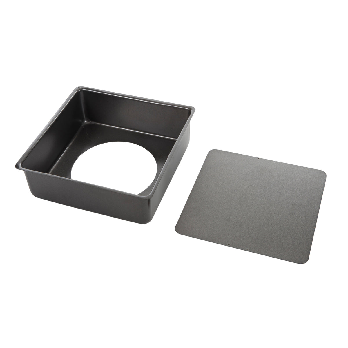 MasterPro Non-Stick Loose Base Square Deep Cake Pan Black