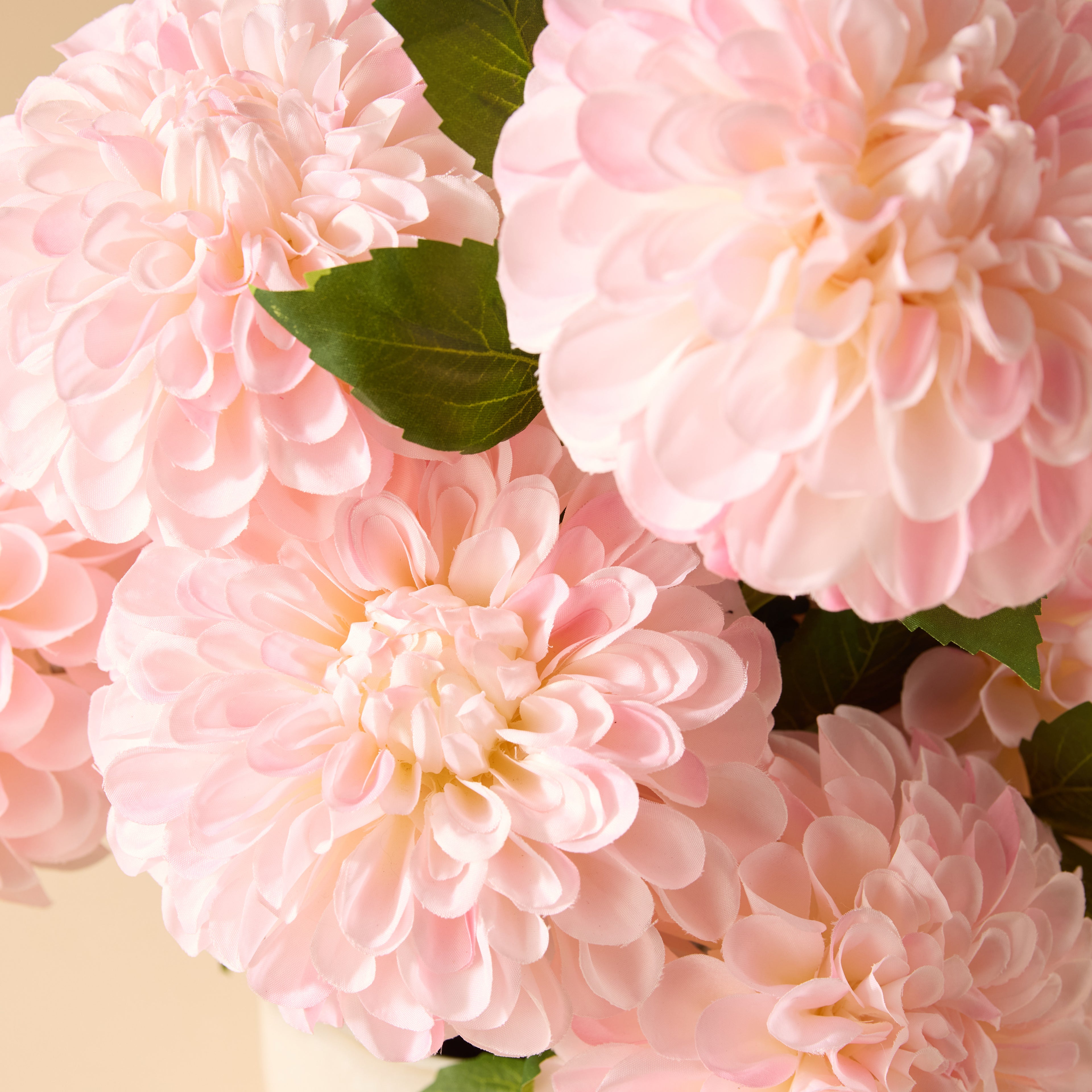 Faux Chrysanthemum Arrangement - Gianna Pot | Light Pink - 37cm