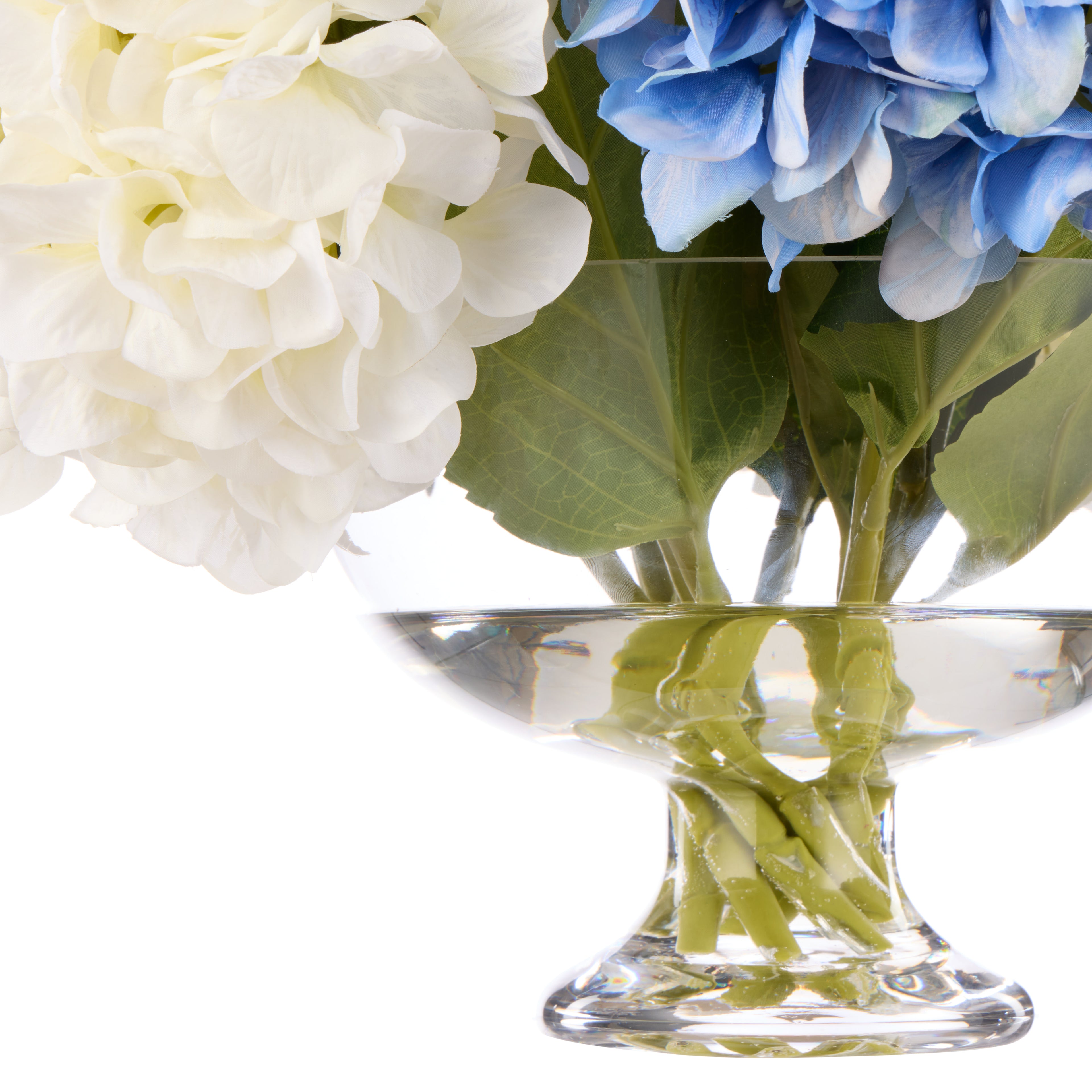 Faux Hydrangea Mix - Dahlia Bowl | Blue & White - 38cm