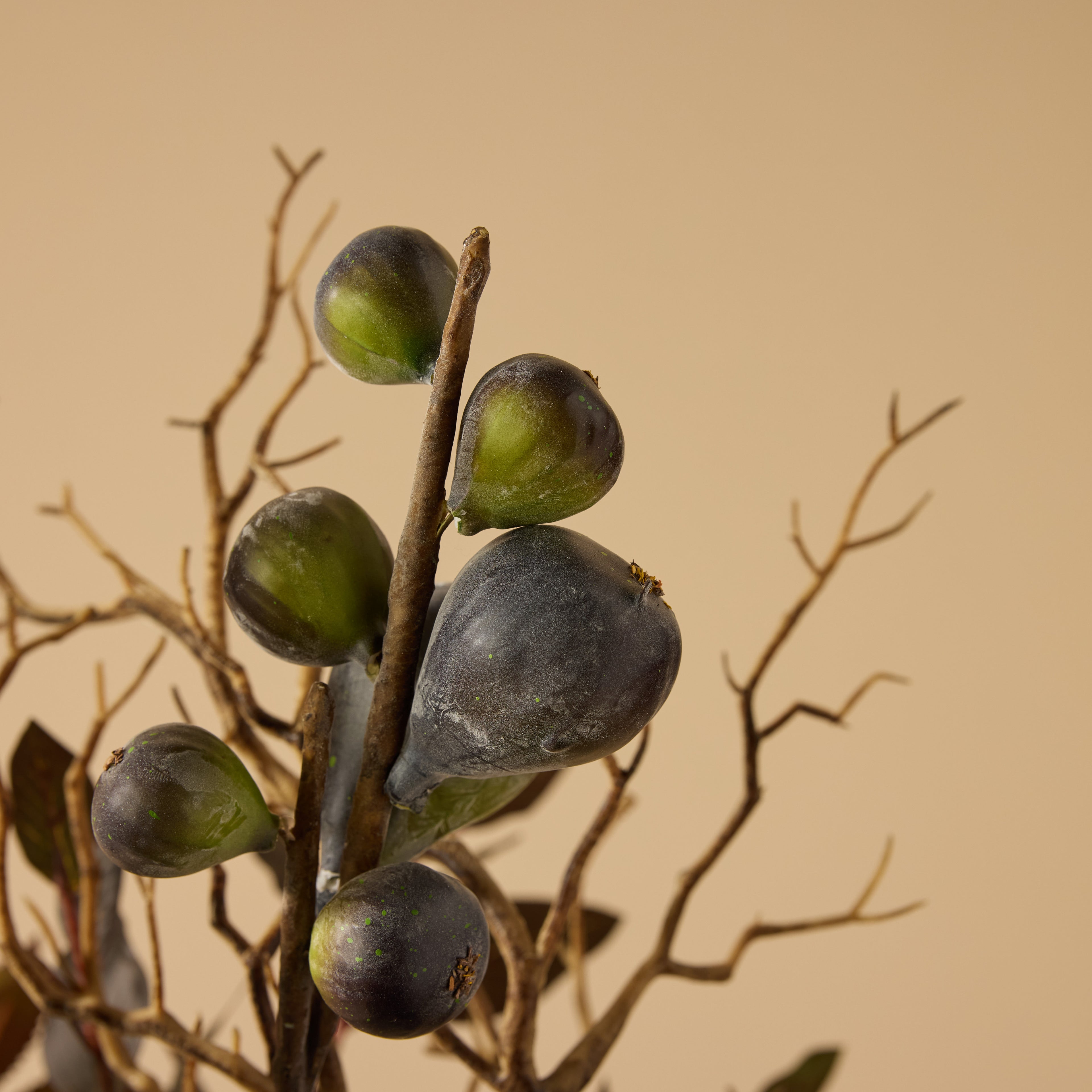 Faux Chrysanthemum Fig Garden Mix Arrangement - Maliah Pot | Purple - 66cm