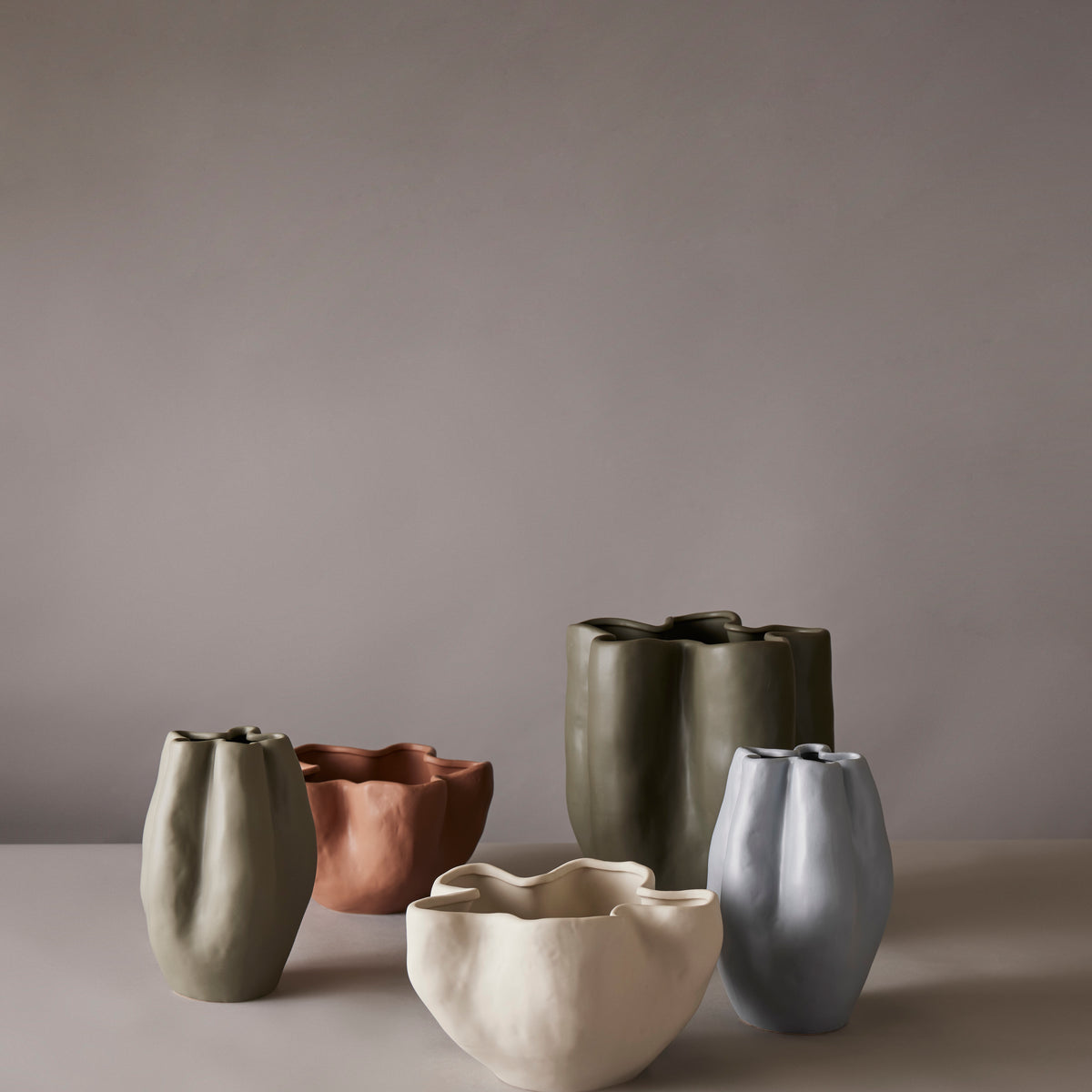 Amalfi Fluid Vase Cream
