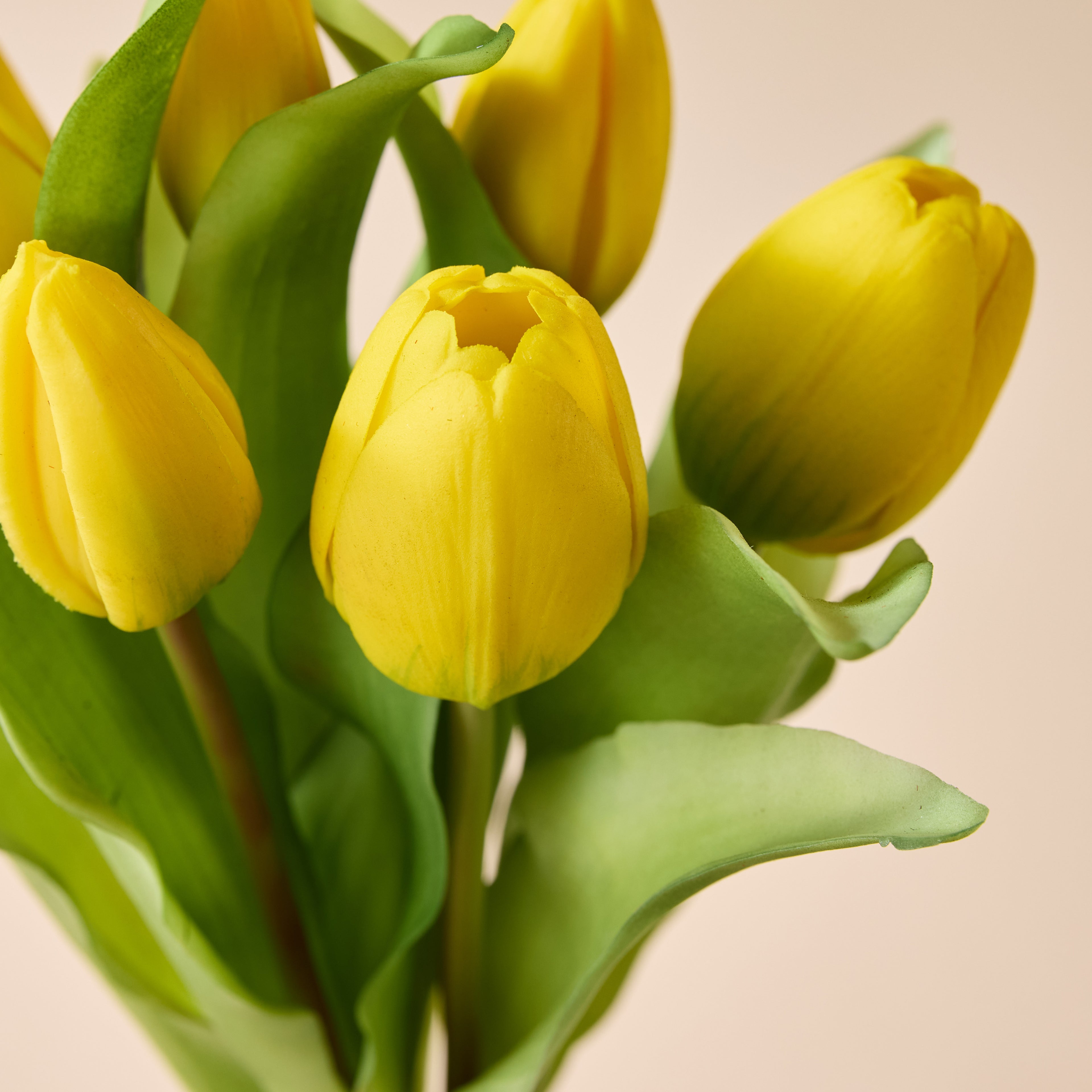 Faux Tulip Bunch | Yellow - 30cm