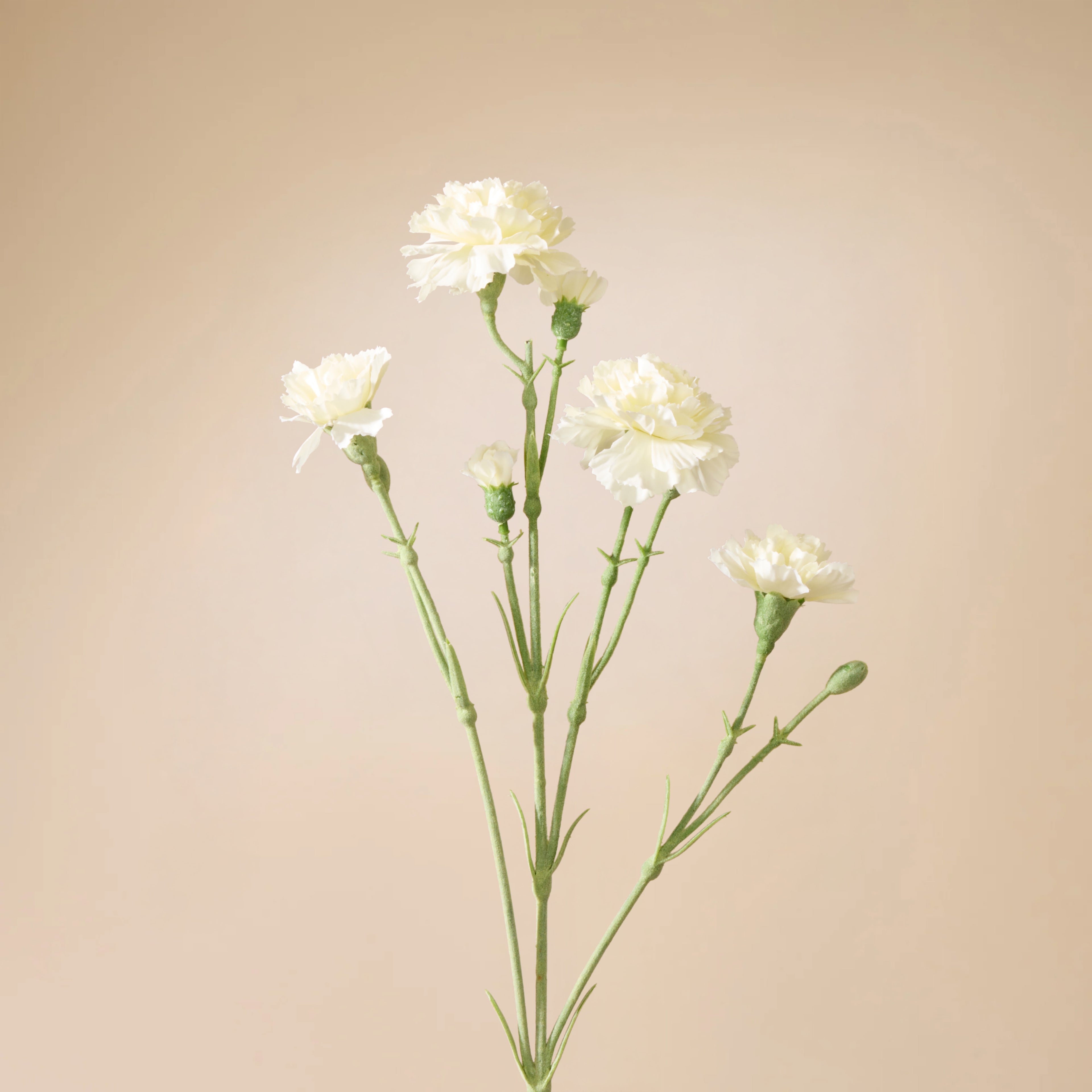 Faux Carnation Spray | Cream - 62cm