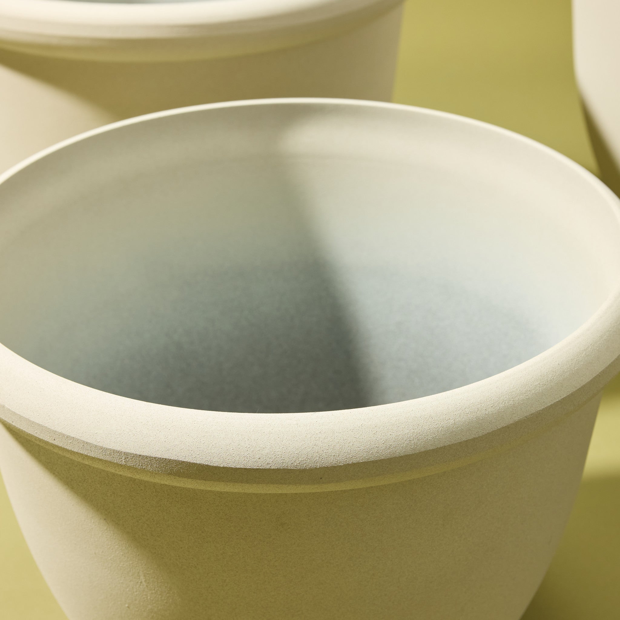 Milan Glazed Look Planter - Set of 3 | Cream