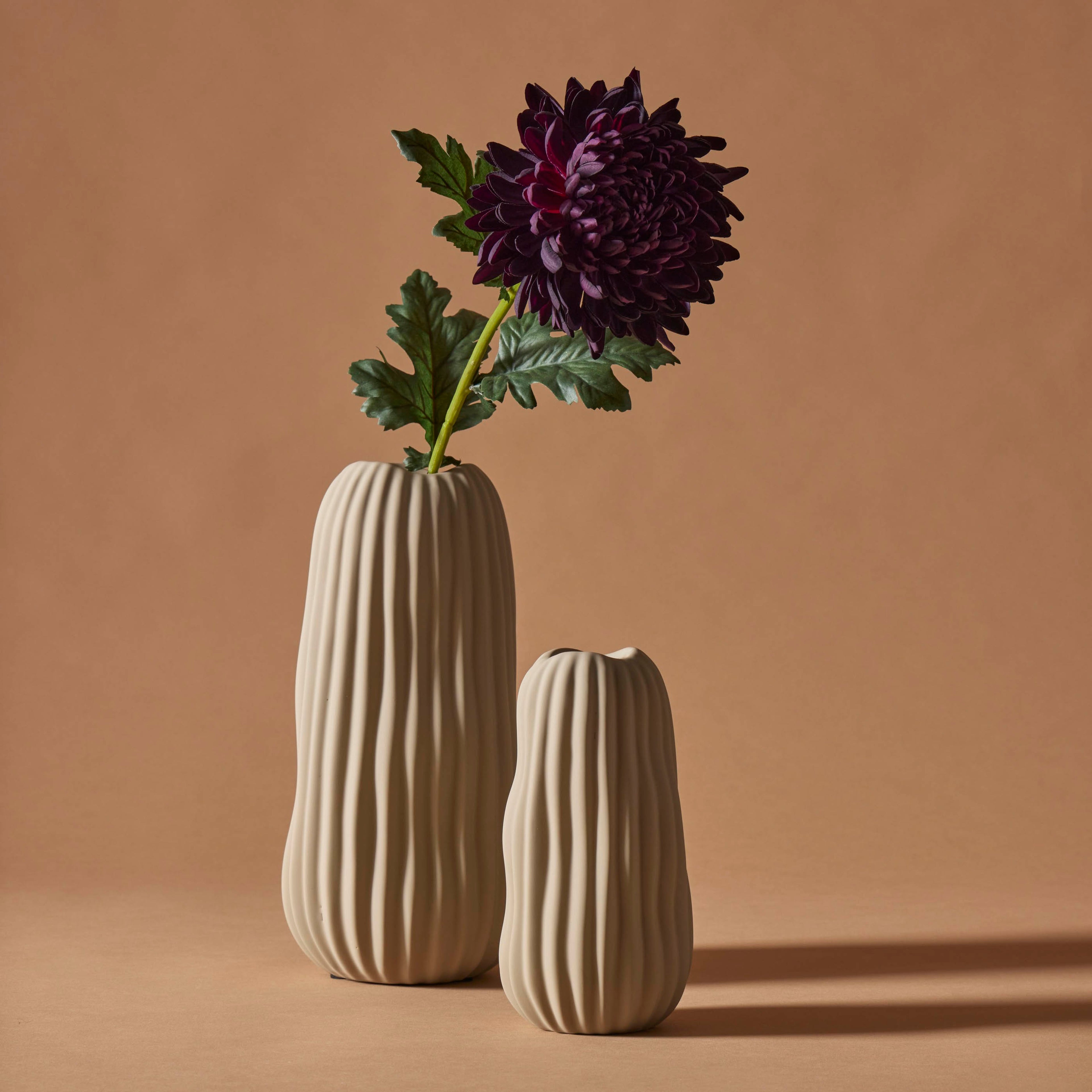 Faux Chrysanthemum Stem Real Touch | Purple - 74cm