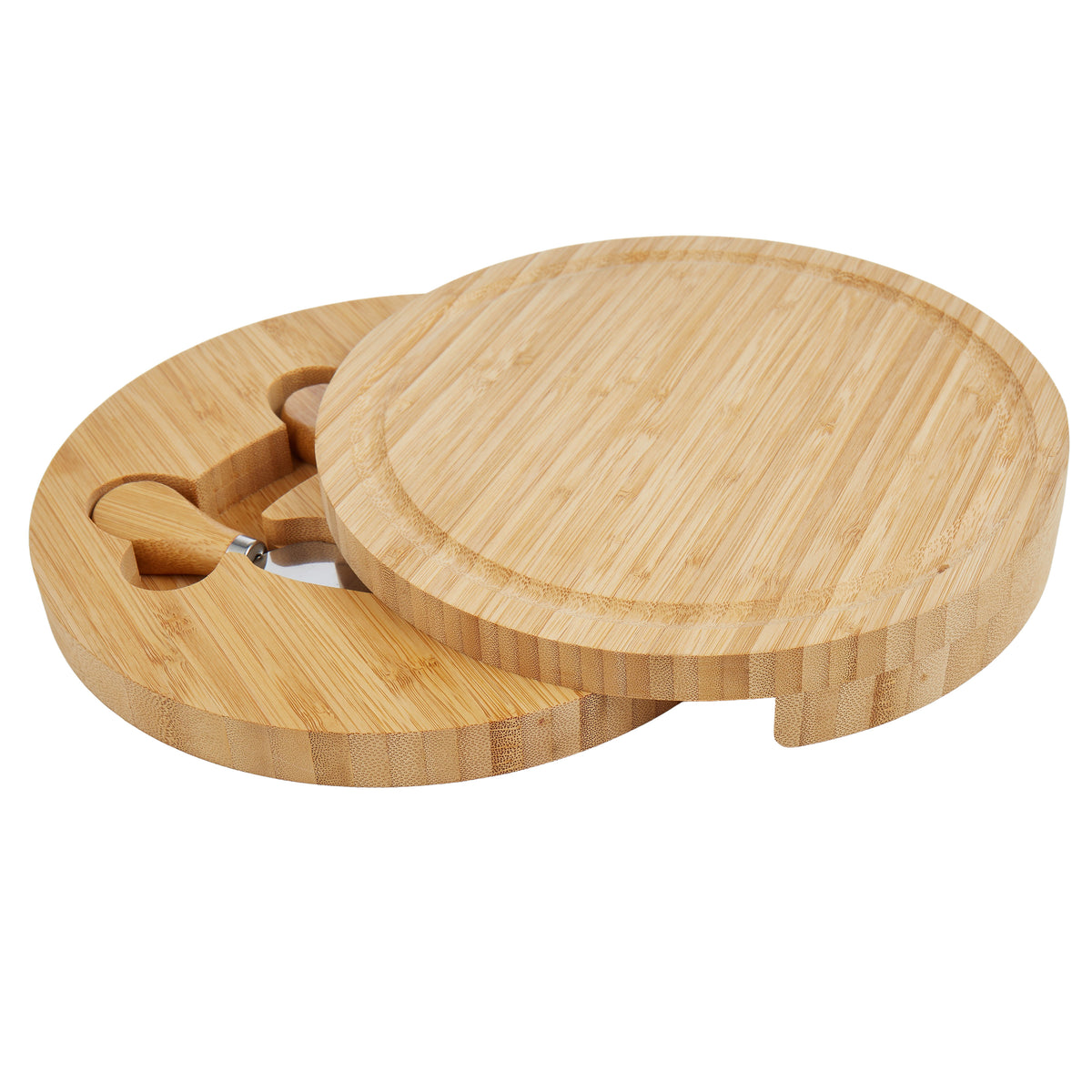 Davis & Waddell Bamboo Cheese Board with 3pcs Set Knives Natural