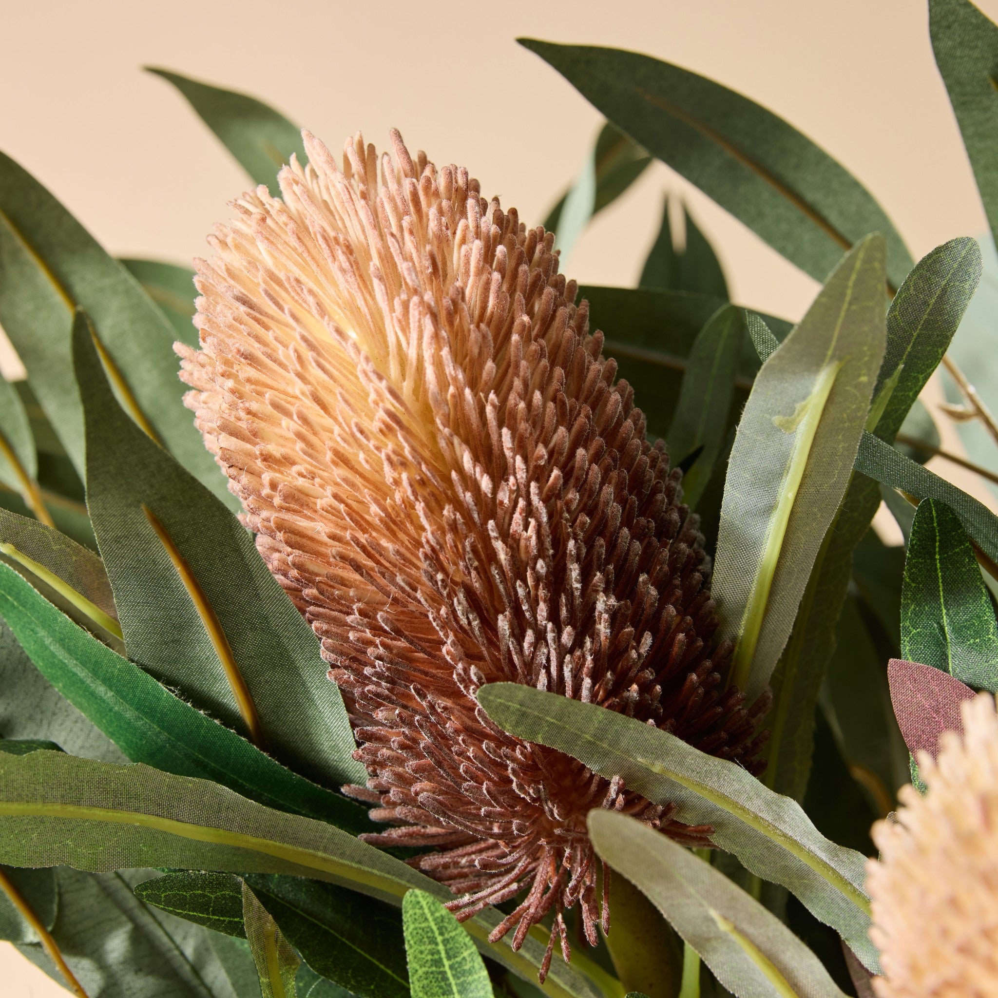 Faux Vanda Orchid Eucalyptus Mix Arrangement - Claire Vase