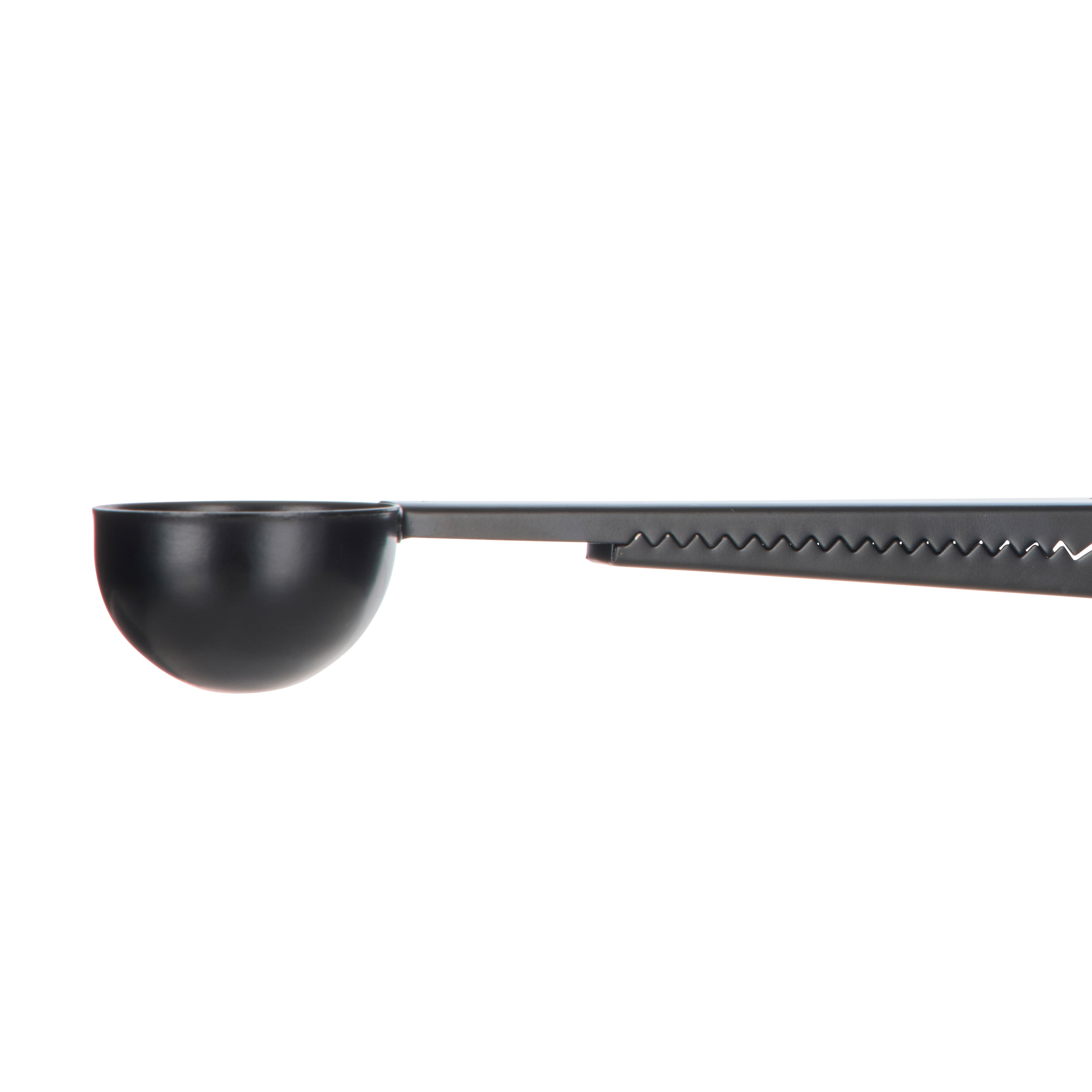 Leaf & Bean Coffee & Tea Scoop With Clip Black