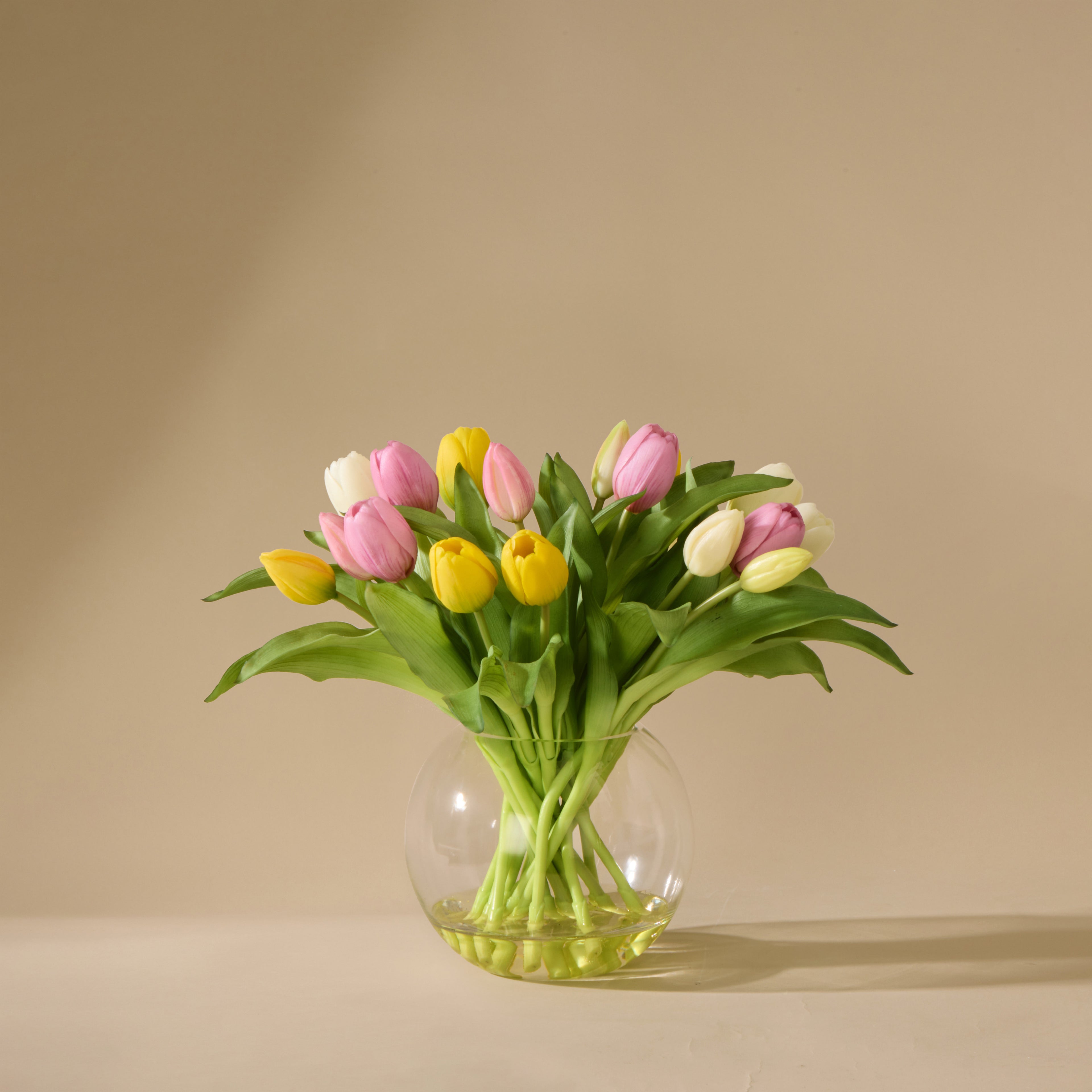 Faux Tulip Bunch - Phoebe Vase | Multicoloured - 32cm