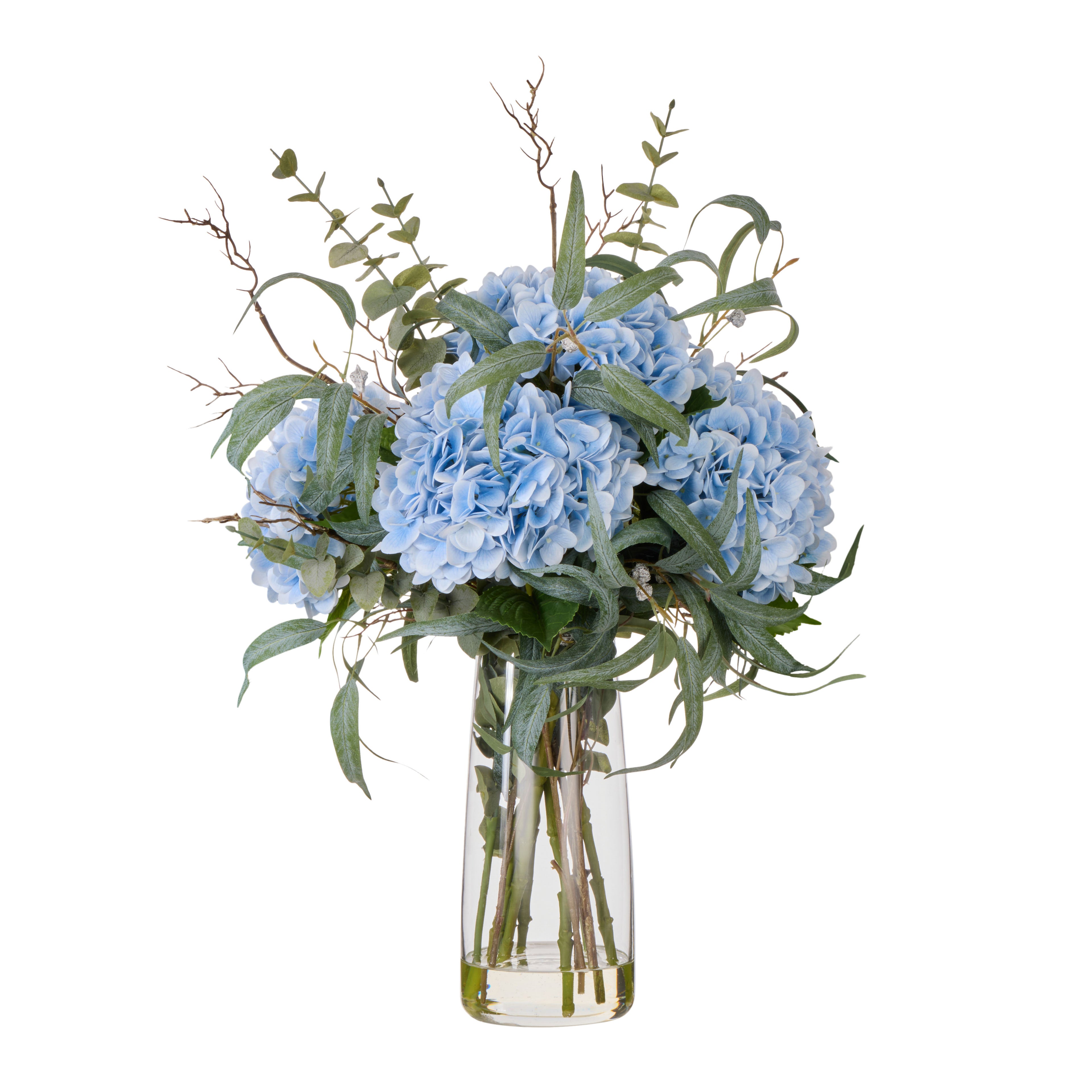 Faux Hydrangea Native Mix - Alana Vase | Blue - 80cm