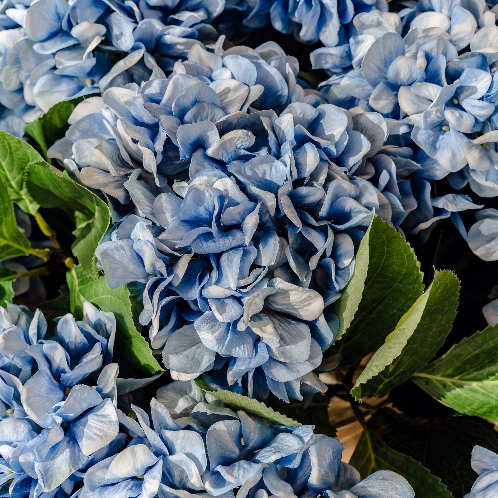 Faux Hydrangea Mix - Dahlia Bowl | Blue - 62cm