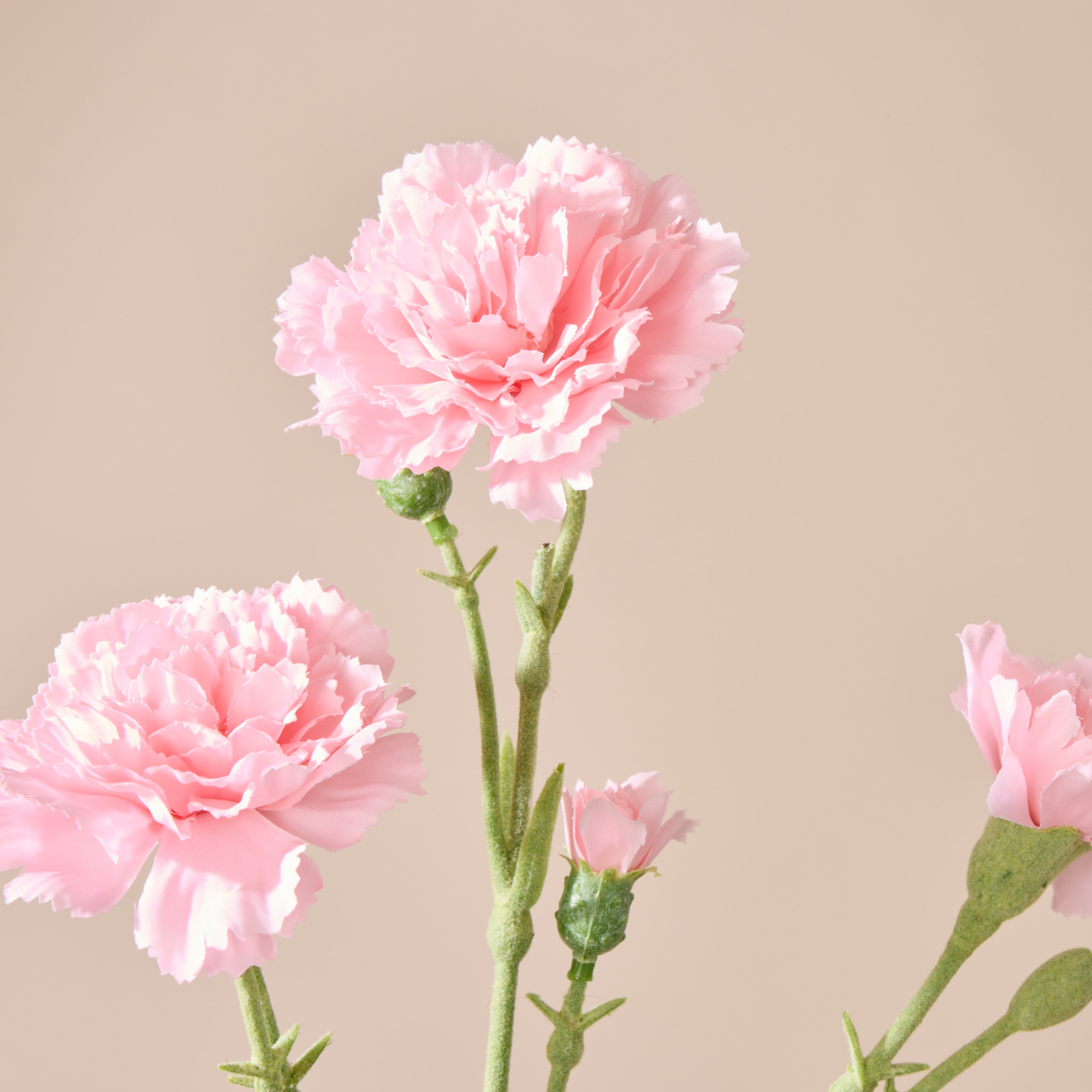 Faux Carnation Spray | Light Pink - 62cm