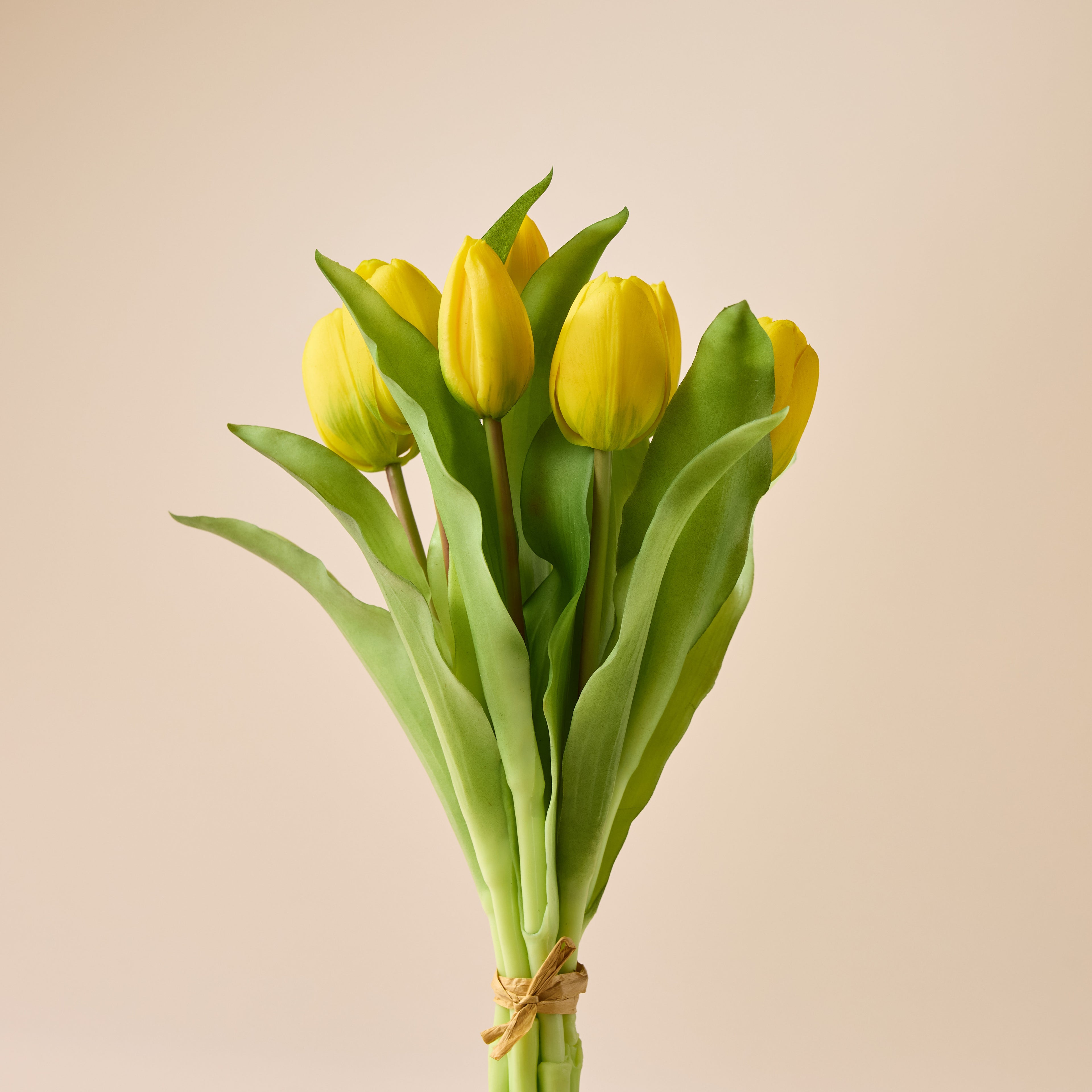 Faux Tulip Bunch | Yellow - 30cm