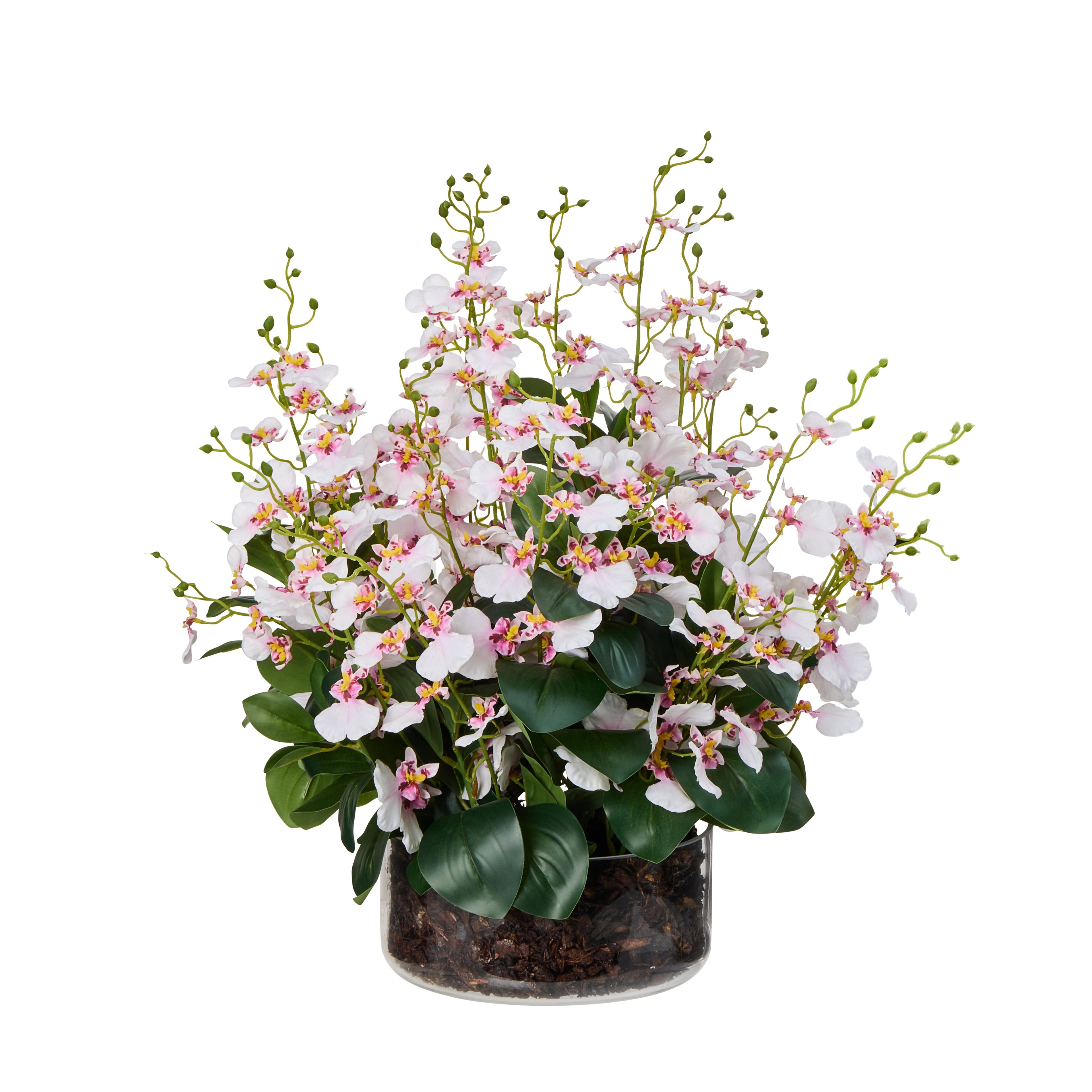 Faux Dancing Orchid - Madelyn Bowl | Pink - 49cm