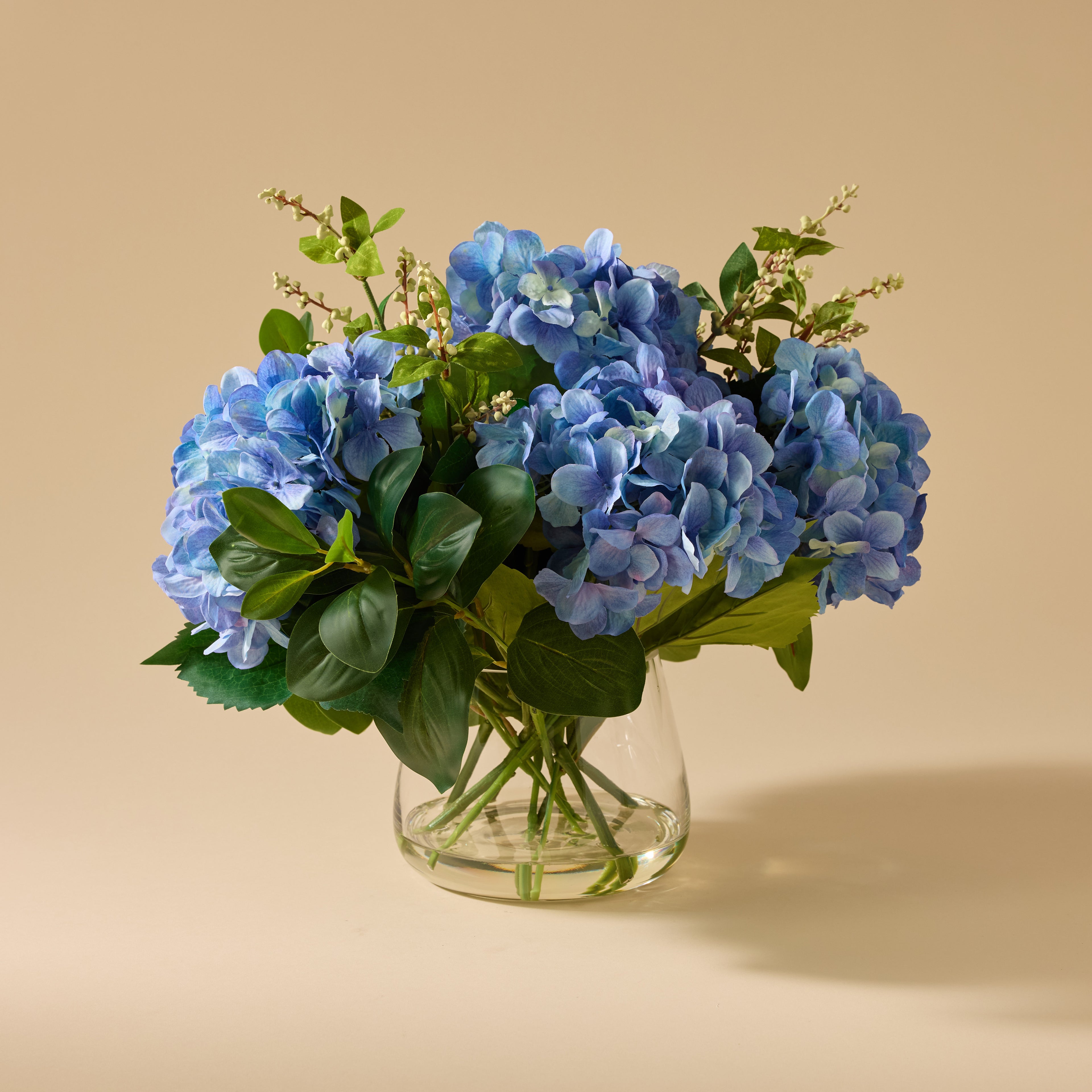 Faux Hydrangea Nite Berry-Classic Bowl | Blue - 55cm