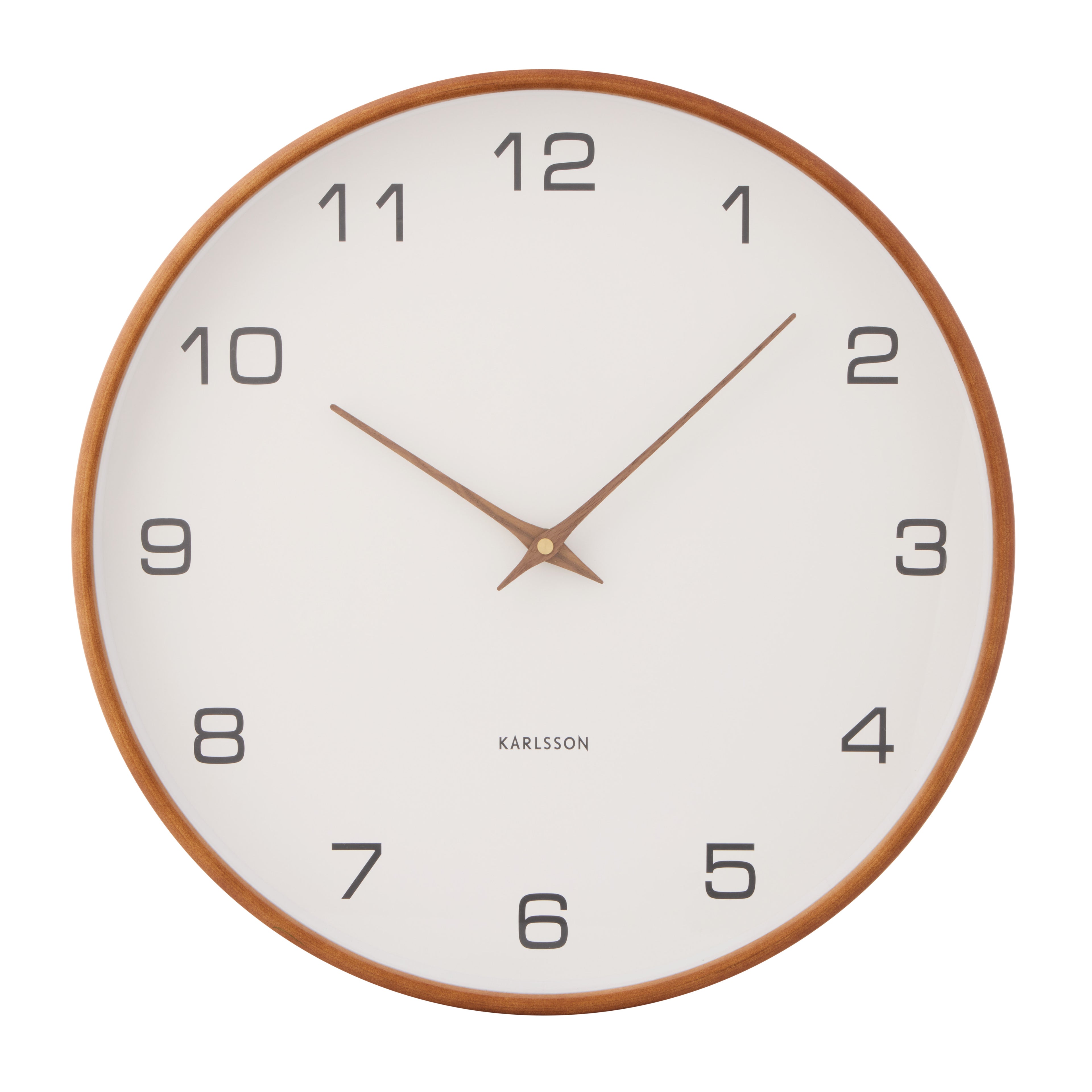 Karlsson Acento Wall Clock White & Walnut