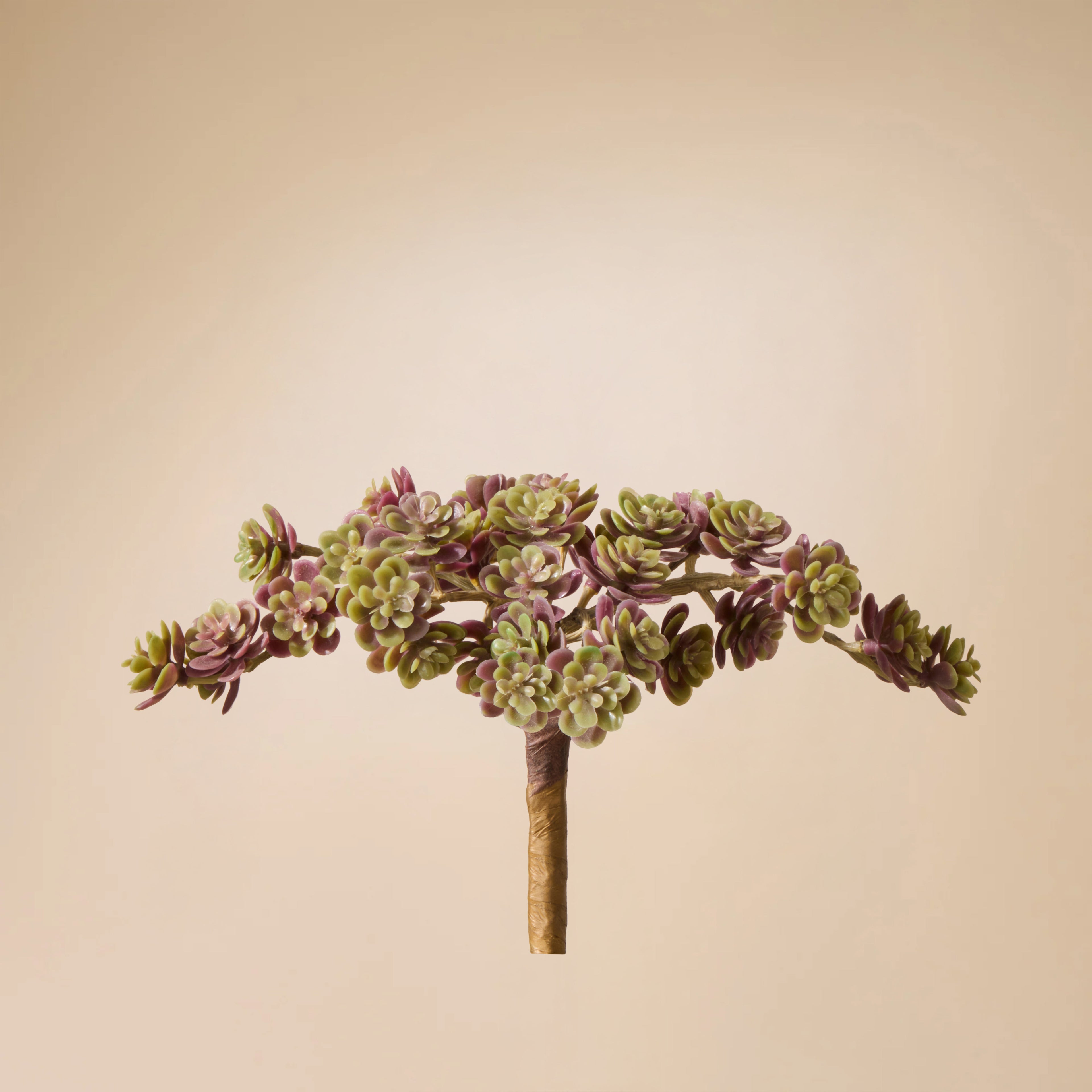 Faux Mini Houseleek Spray | Burgundy - 15cm