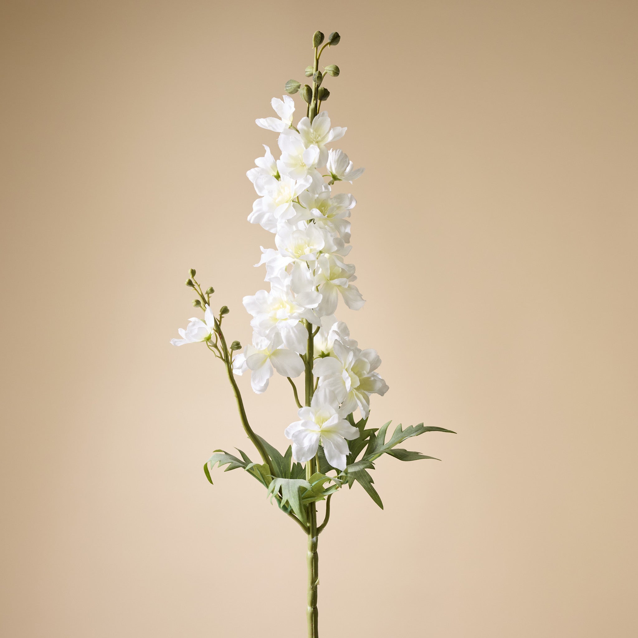 Faux Delphinium Stem | White - 81cm