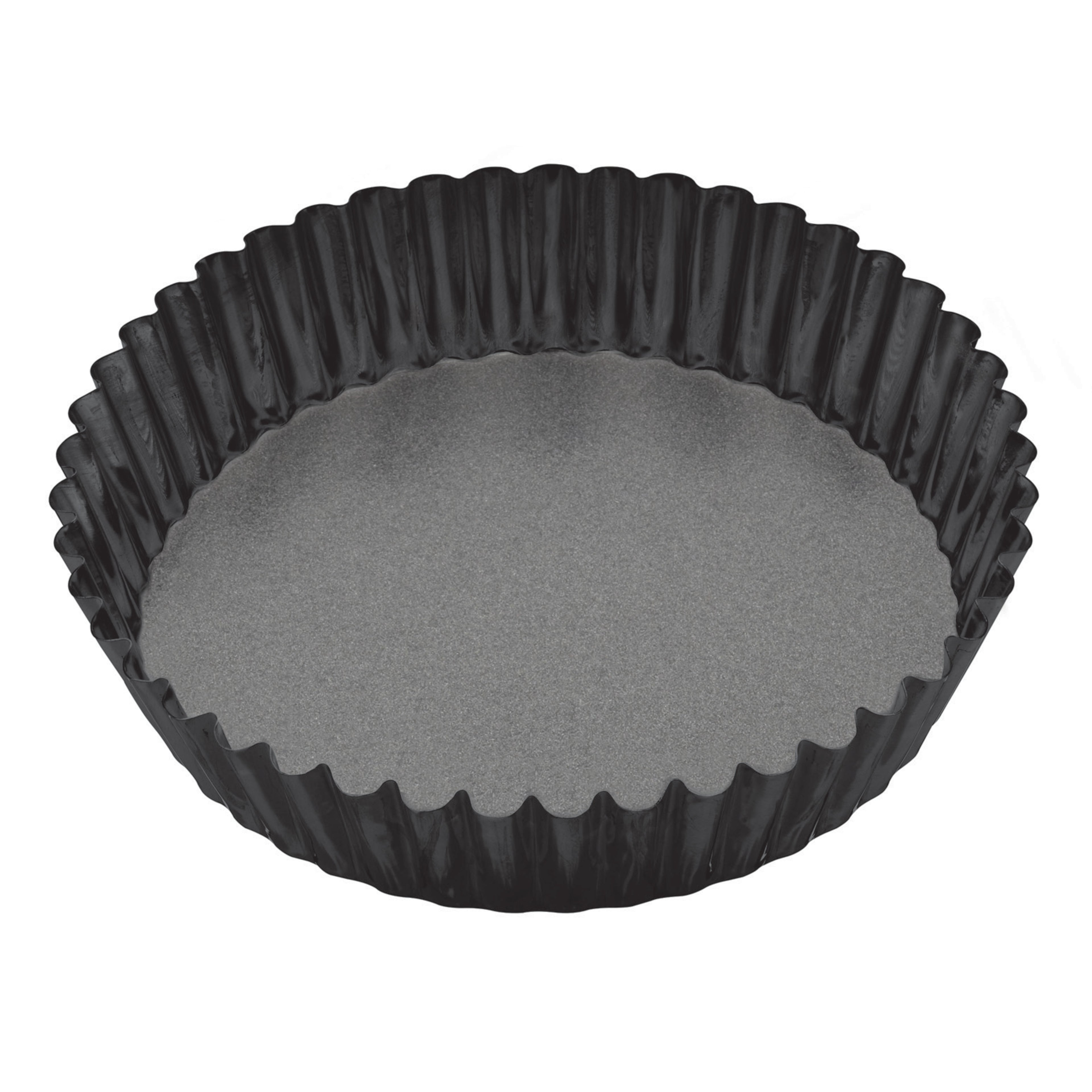 MasterPro Non-Stick Loose Base Round Deep Flan/Quiche Tin Black