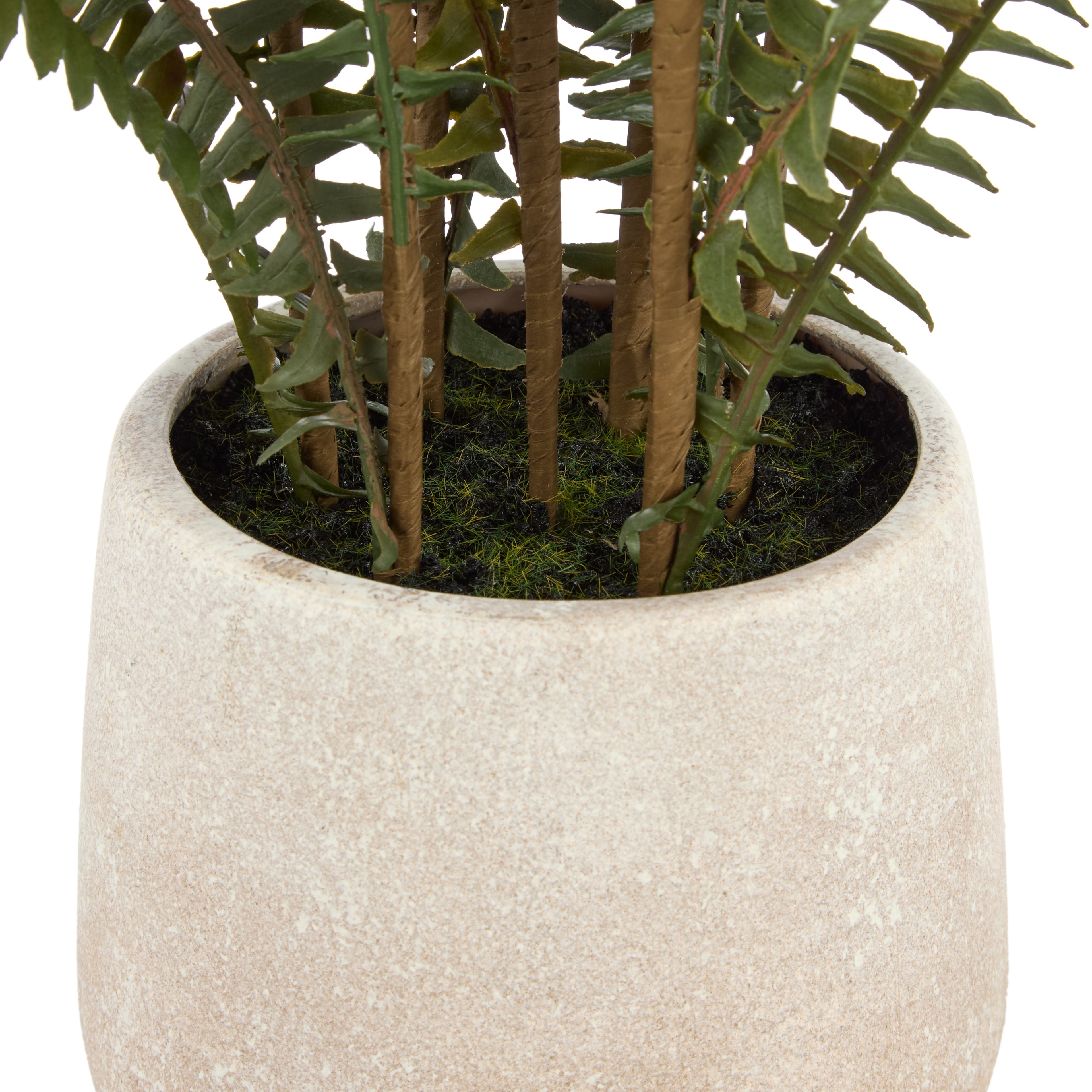 Faux Boston Fern - White Pot | 71cm
