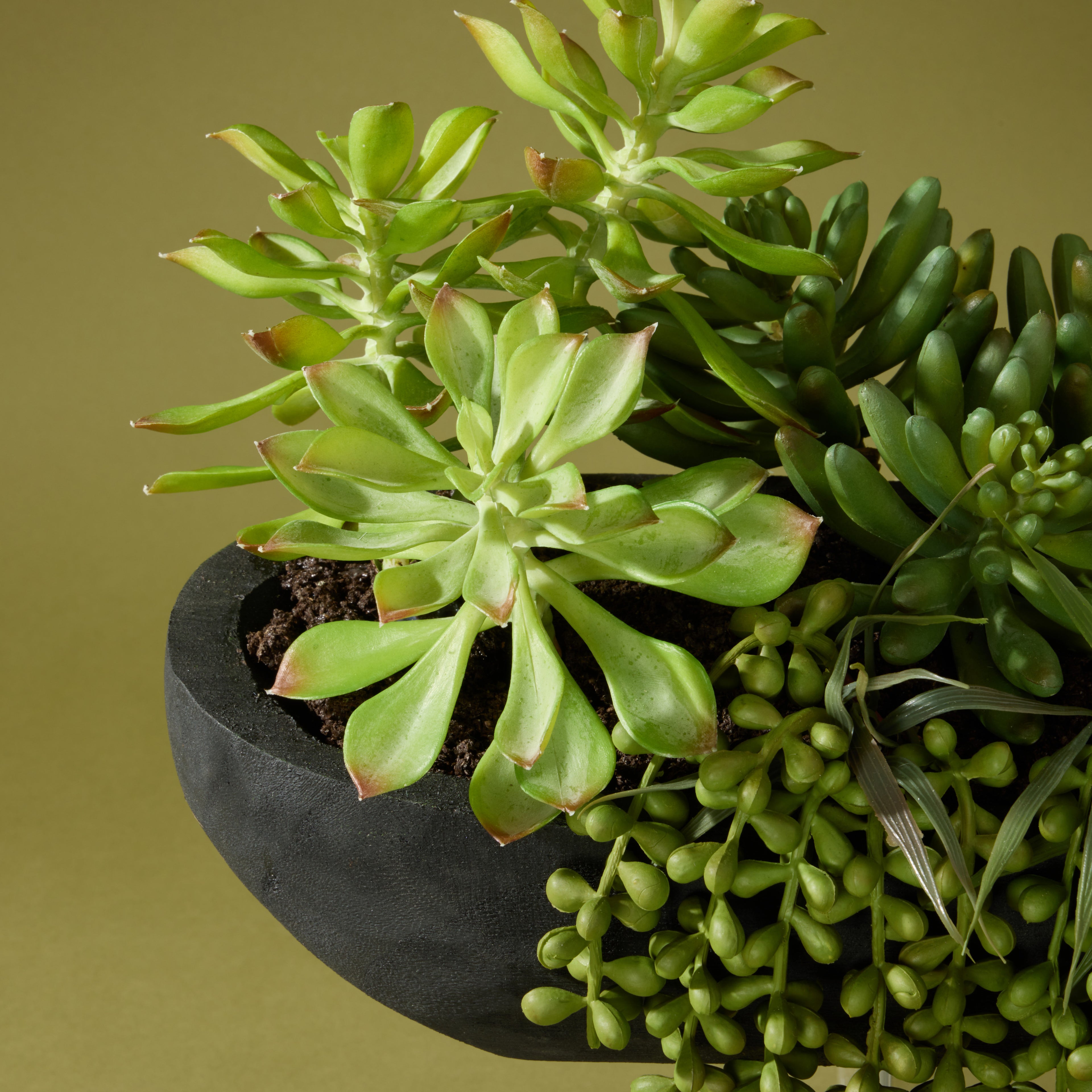 Faux Succulent Mix Garden Arrangement -Dansk Tray | 23cm