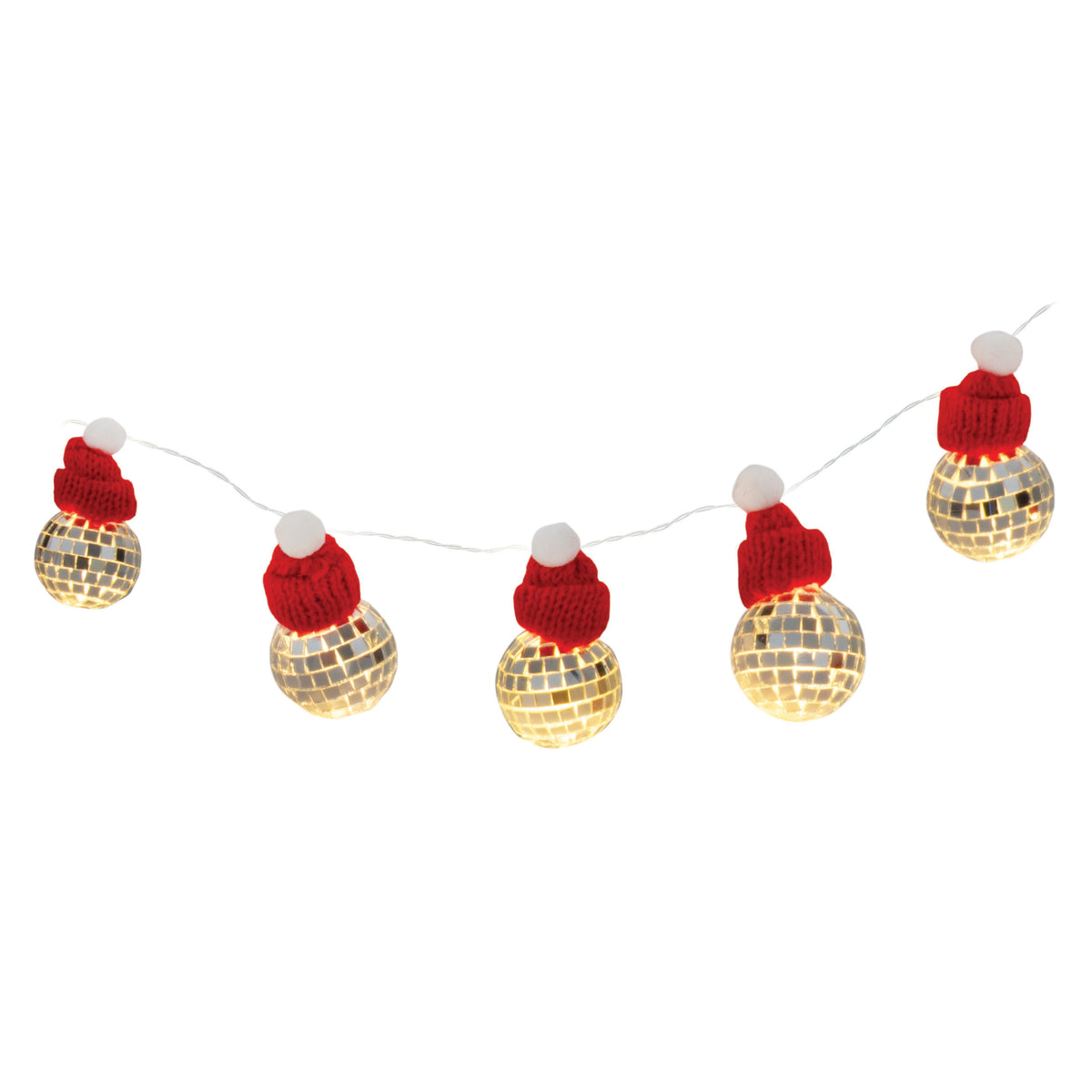 Discovery Zone Illuminate String Lights - Santa Hat Disco Ball