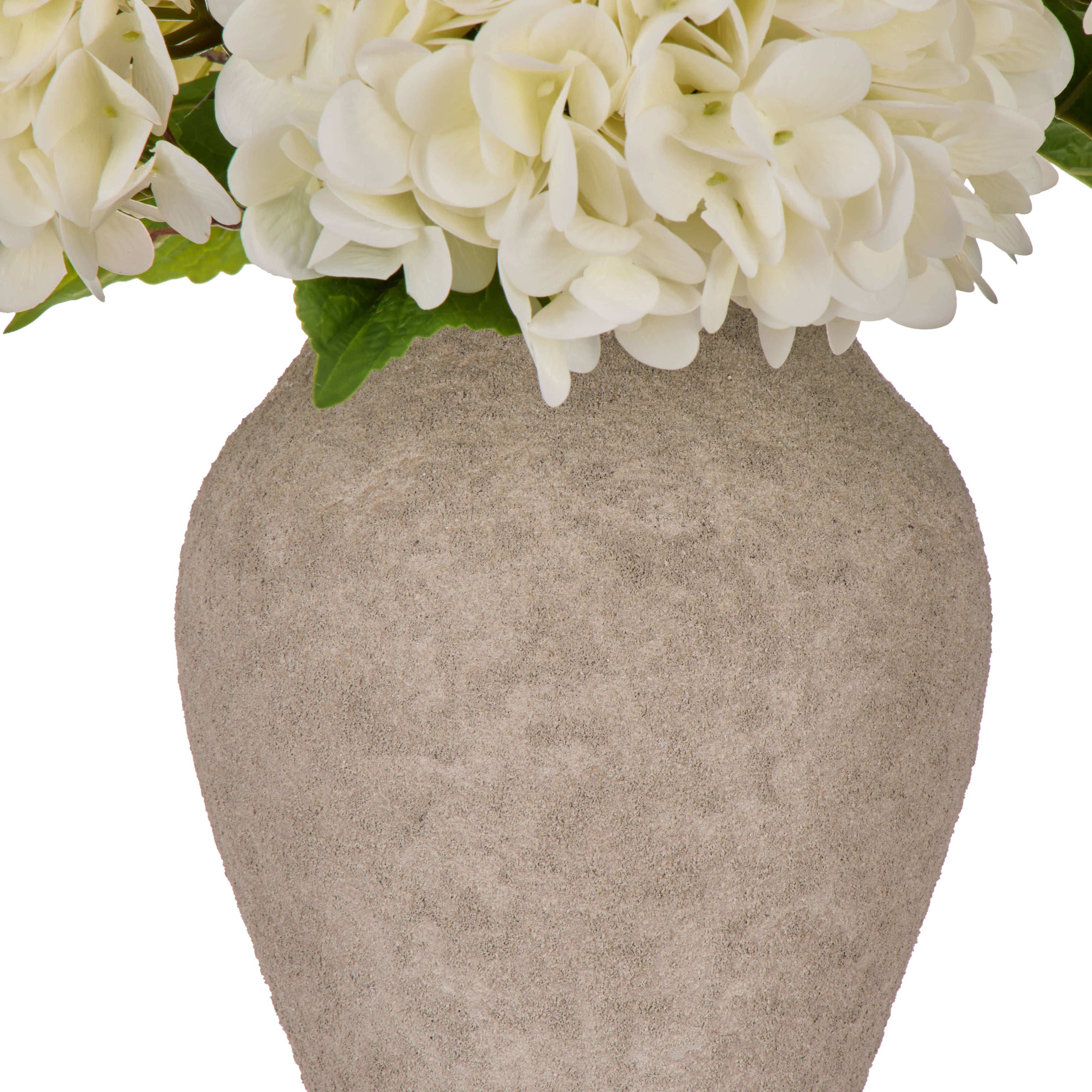 Faux Hydrangea Twig - Elise Vase | White - 67cm